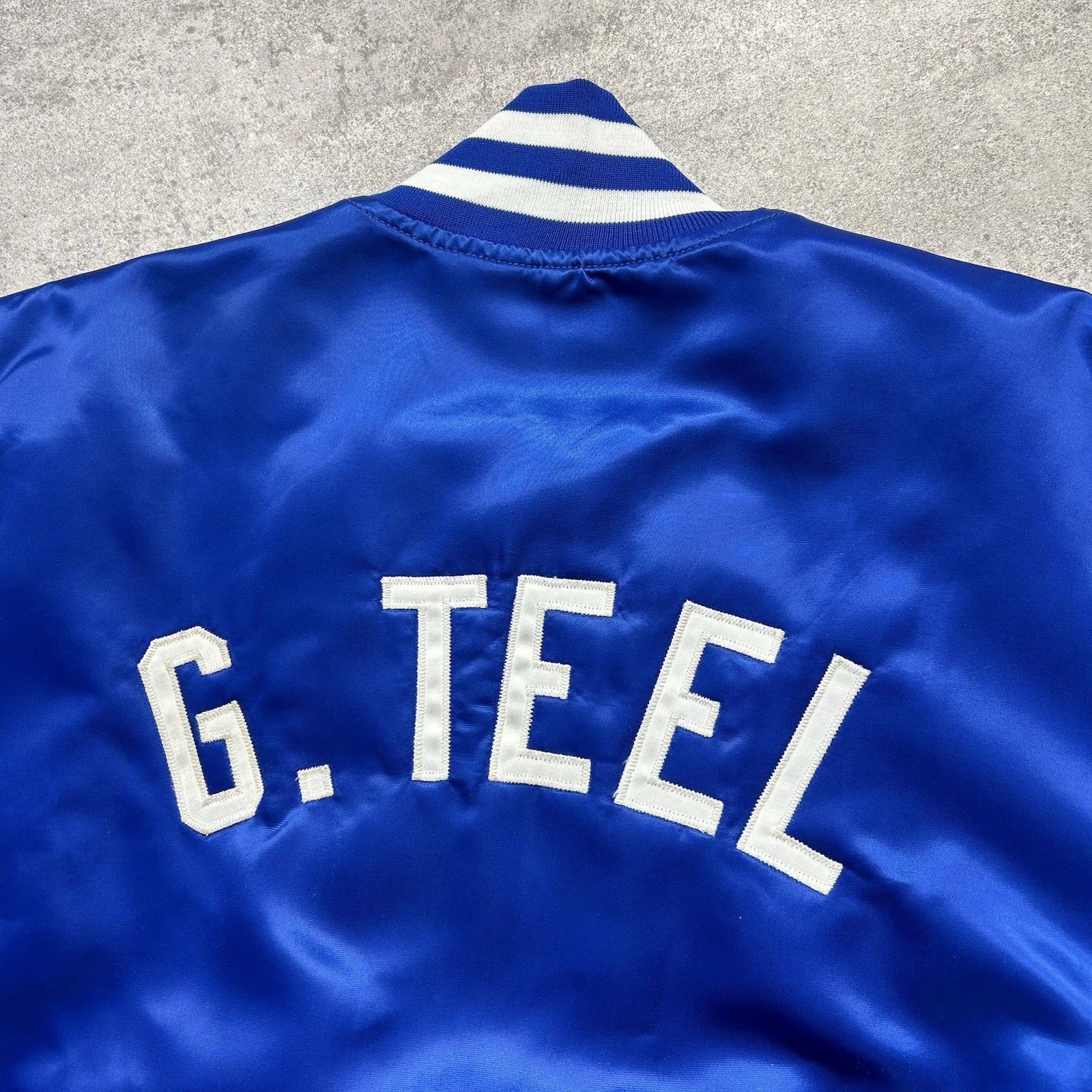 MLB × Vintage Los Angeles Dodgers GOODMAN SONS Garett Teel SATIN 44 Size US L / EU 52-54 / 3 - 4 Thumbnail