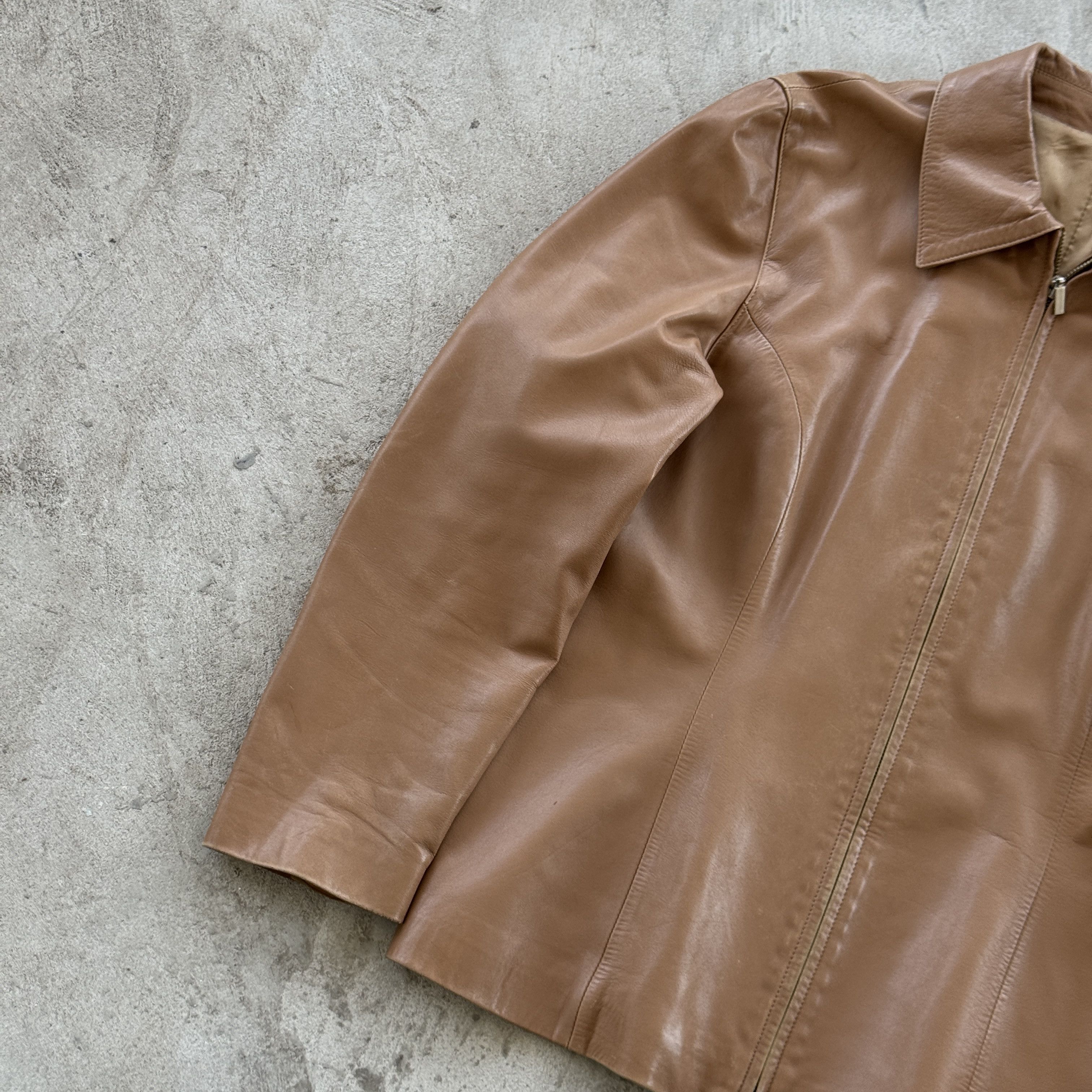 Trussardi Trussardi Jeans Womens Brown Real Leather Jacket Size 42 IT Size M / US 6-8 / IT 42-44 - 4 Thumbnail