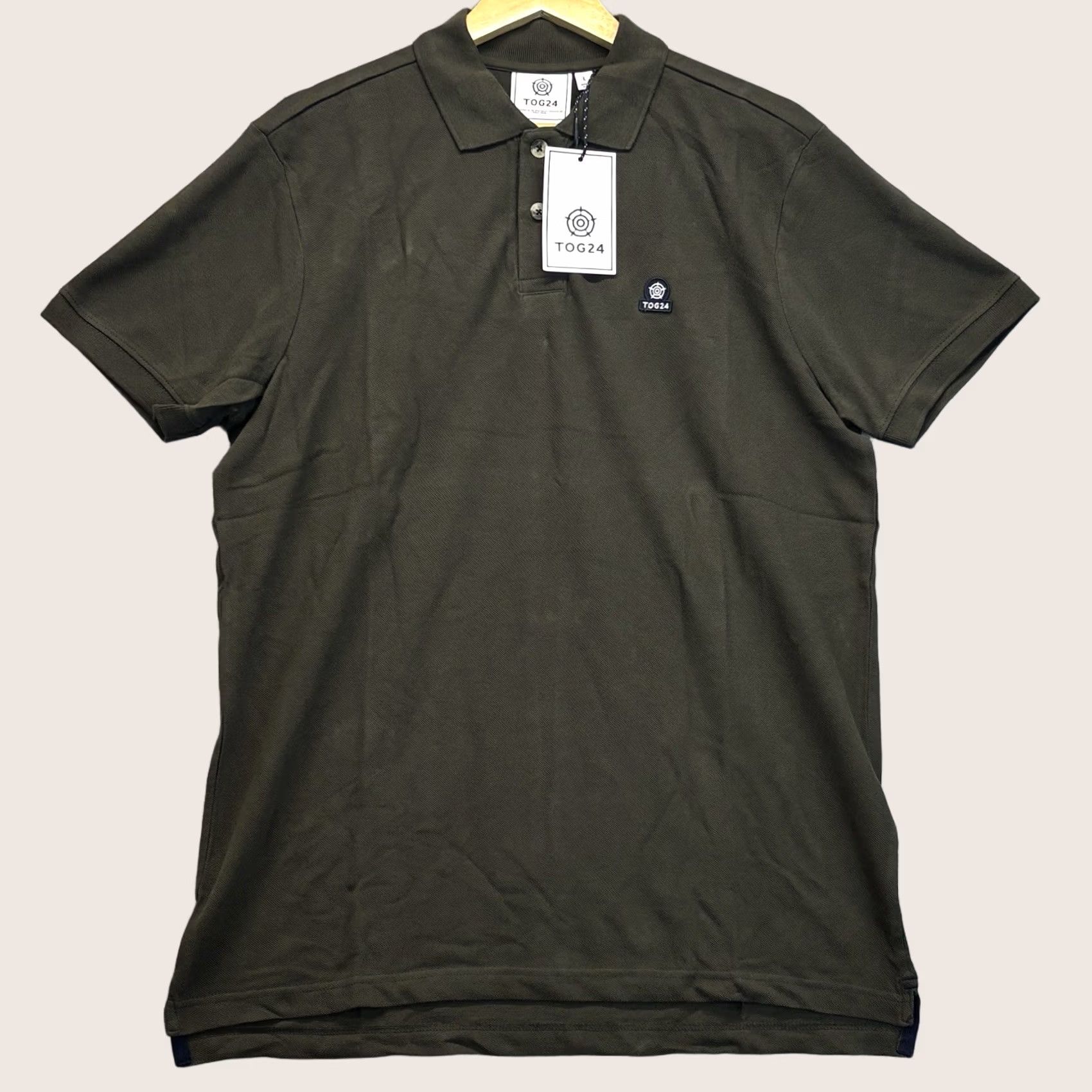 Vintage VINTAGE Tog 24 Percy Polo Shirt Mens Large Khaki BNWT Defects Size US L / EU 52-54 / 3 - 1 Thumbnail