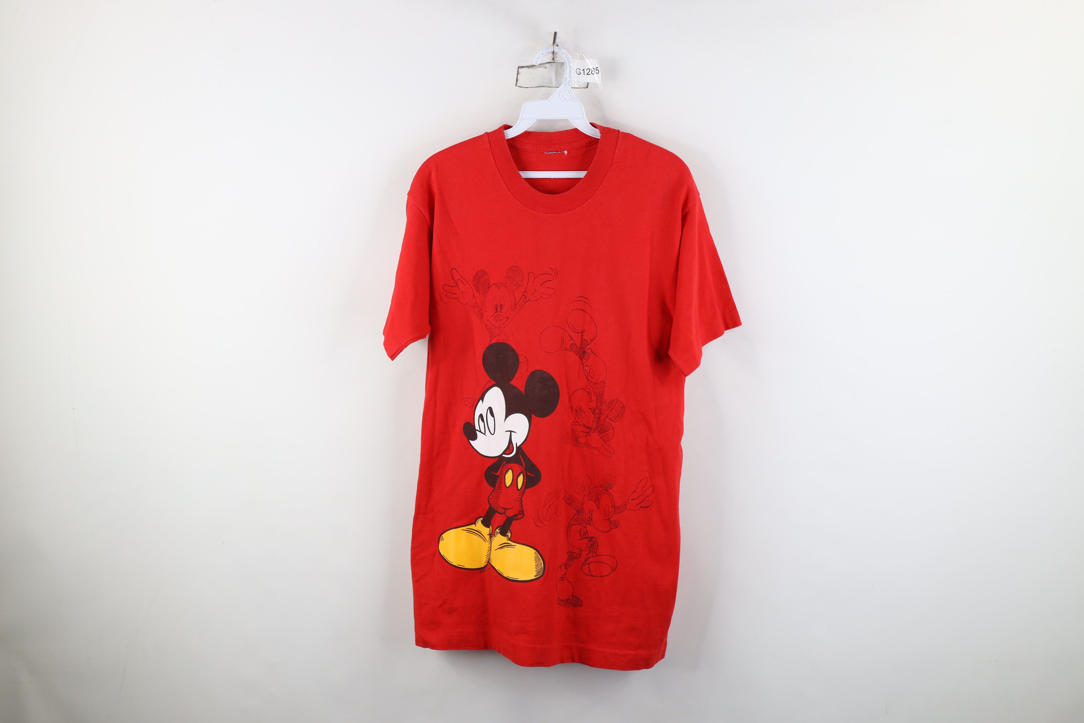 Vintage Vintage 90s Disney Mickey Mouse Sketch T-Shirt Cotton USA Size US M / EU 48-50 / 2 - 1 Thumbnail