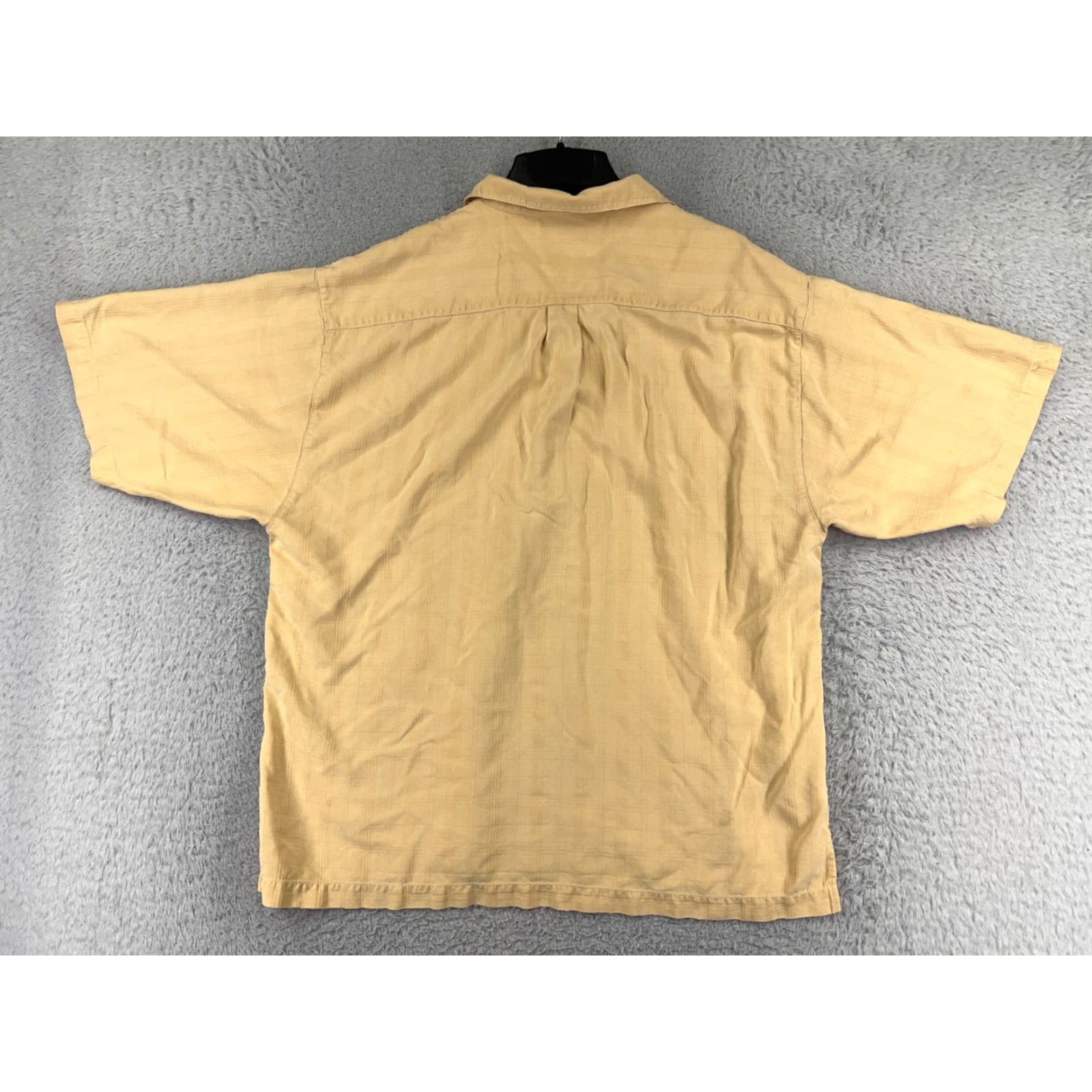 Tommy Bahama Tommy Bahama Shirt Men Extra Large Yellow Geometric 100% Silk Button Up Hawaiian Size US XL / EU 56 / 4 - 2 Thumbnail