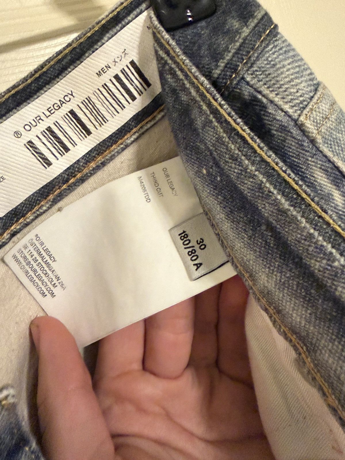 Our Legacy Our Legacy Third Cut Digital Denim (Blue) Size US 30 / EU 46 - 4 Thumbnail