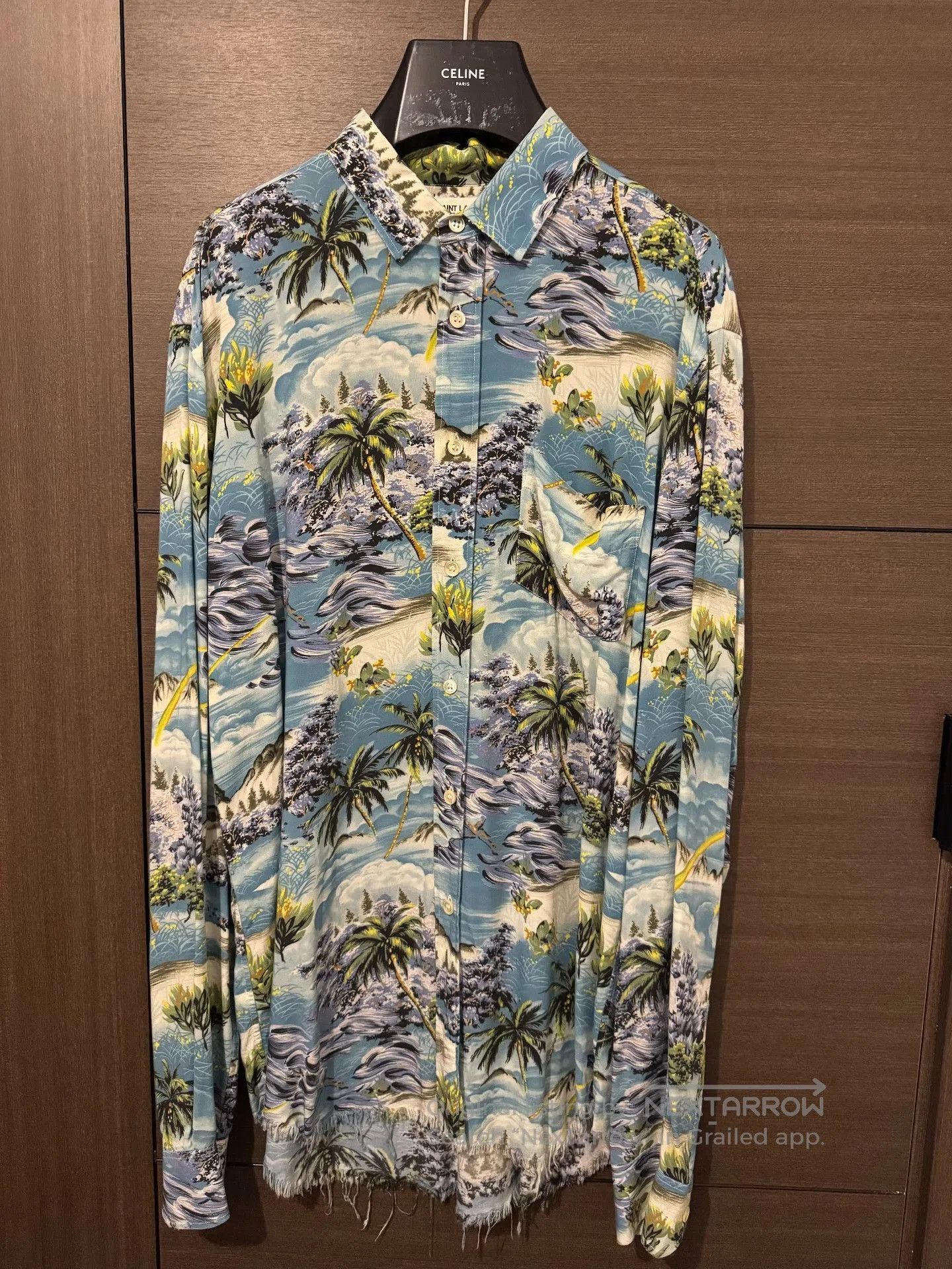 Saint Laurent Paris Saint Laurent 16SS Palm Tree Wave Shirt. Size US XXS / EU 40 - 1 Thumbnail
