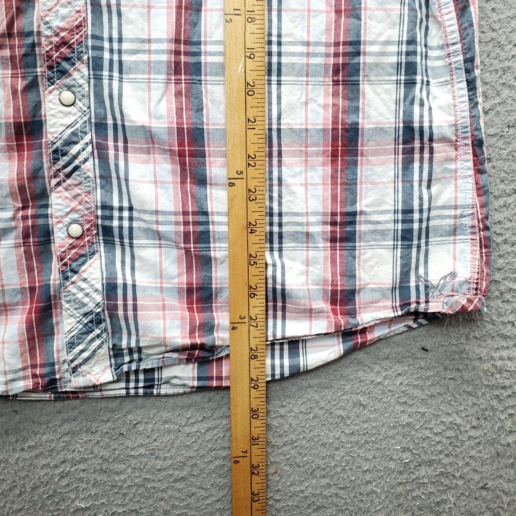 American Eagle Outfitters American Eagle Outfitters Shirt Men 2XL Multi Plaid Button-Up Collar Short Sleeve Pocket Classic Regular Fit Size US XXL / EU 58 / 5 - 5 Thumbnail