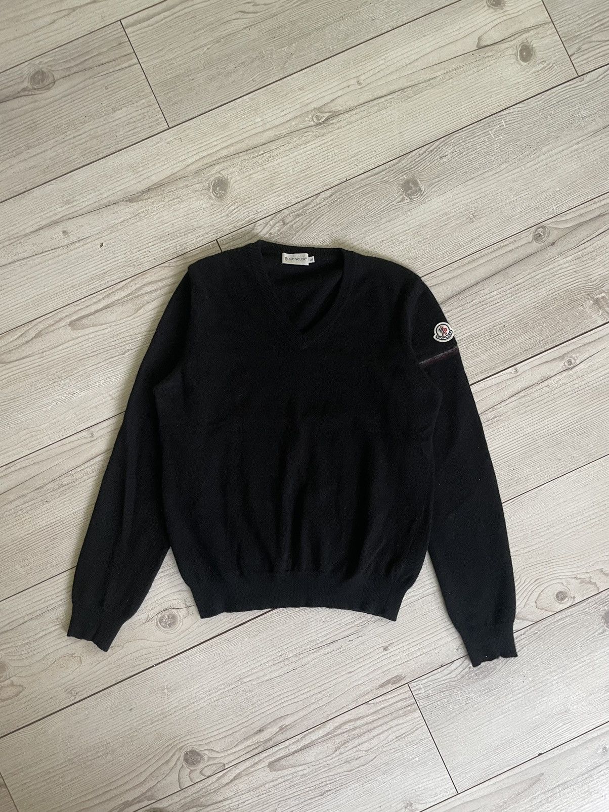 image of Moncler Wool Sweather in Black, Men's (Size Small)