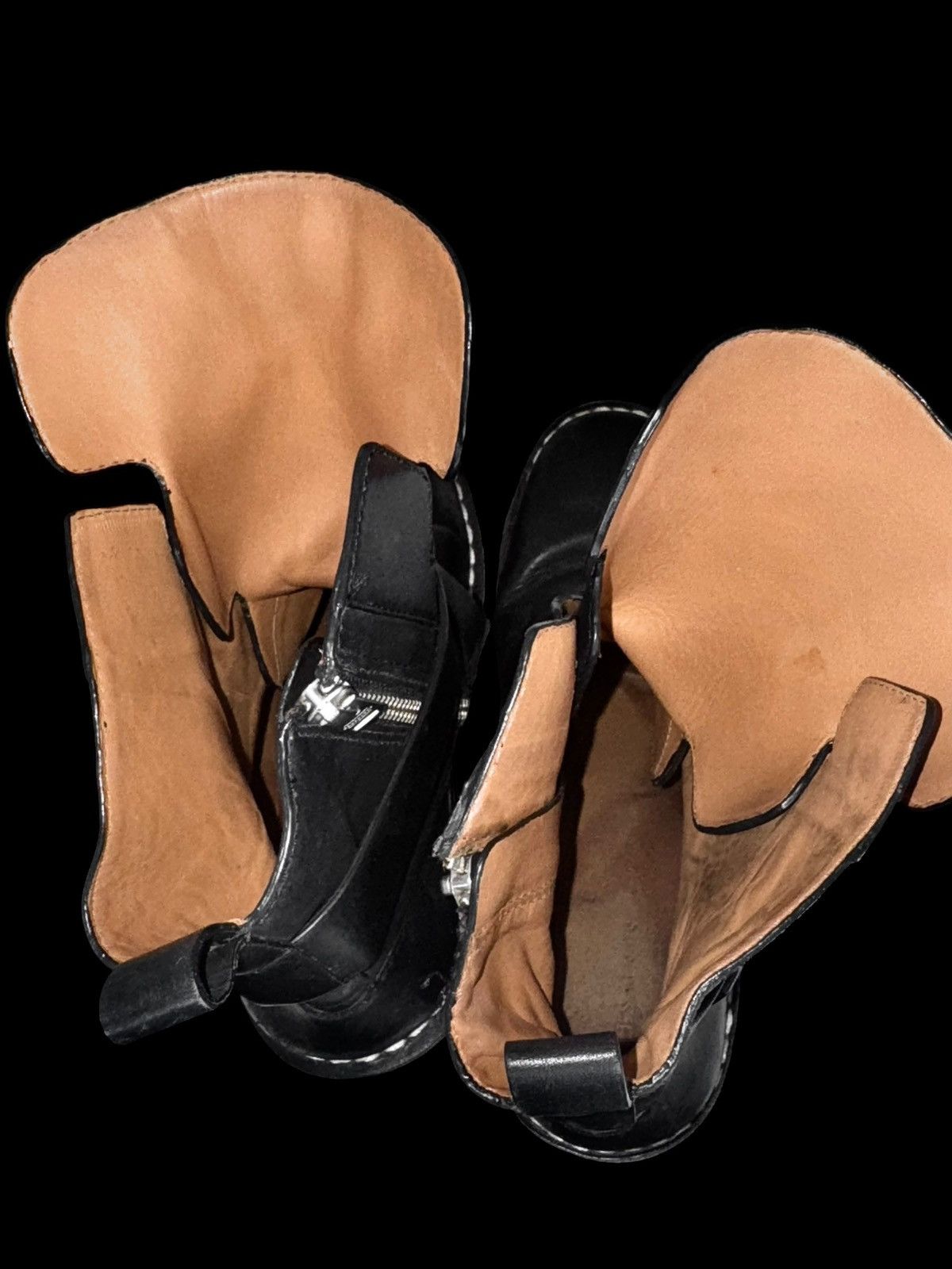Allsaints AllSaints Chunky Heel Harness Boots Black Leather Size US 9 / IT 39 - 7 Thumbnail