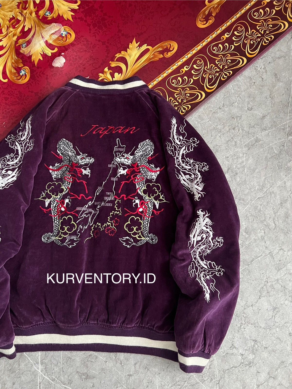 Vintage Nicx Sixx Japan Sukajan Suede Souvenir Jacket Size US L / EU 52-54 / 3 - 4 Thumbnail
