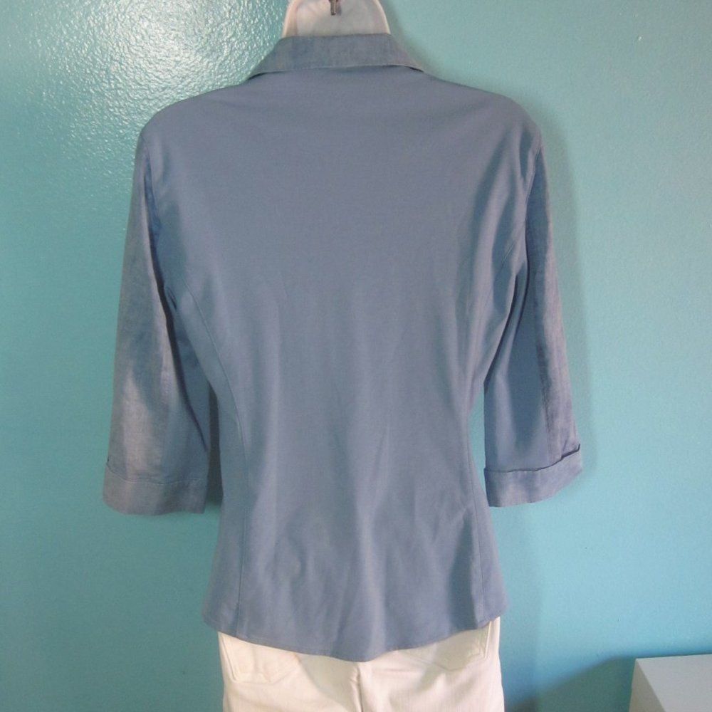 Elie Tahari Elie Tahari Womens Blue Blouse Size S Size S / US 4 / IT 40 - 7 Thumbnail