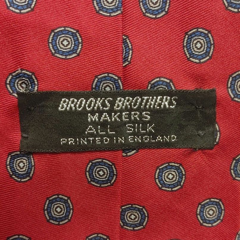 Brooks Brothers Brooks Brothers Men's OS Silk Red/Gold Polka Dot Tie Size ONE SIZE - 2 Thumbnail