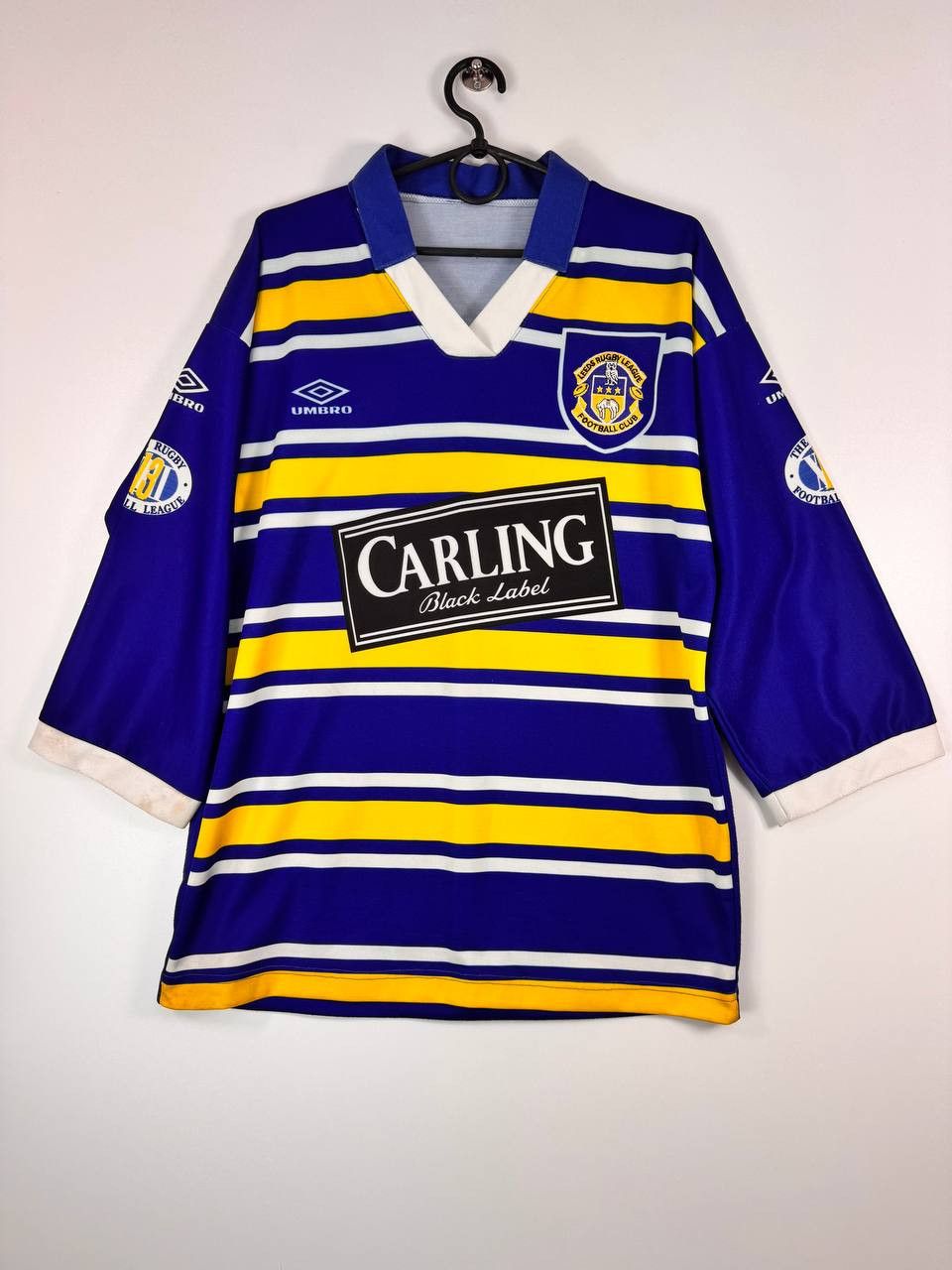 Umbro Leeds Rugby League 1990s Home Shirt Jersey Umbro Carling L Size US L / EU 52-54 / 3 - 1 Thumbnail