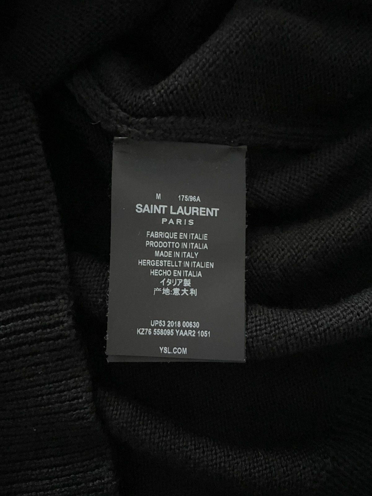 Saint Laurent Paris Logo Embellished Wool Sweater Size US M / EU 48-50 / 2 - 4 Thumbnail
