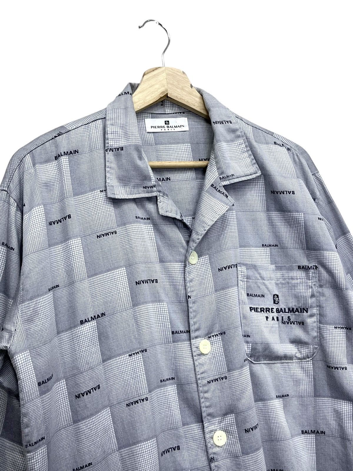 Pierre Balmain 🔥Vintage PIERRE BALMAIN Monogram Check Cotton Pajamas Set Size US M / EU 48-50 / 2 - 6 Thumbnail