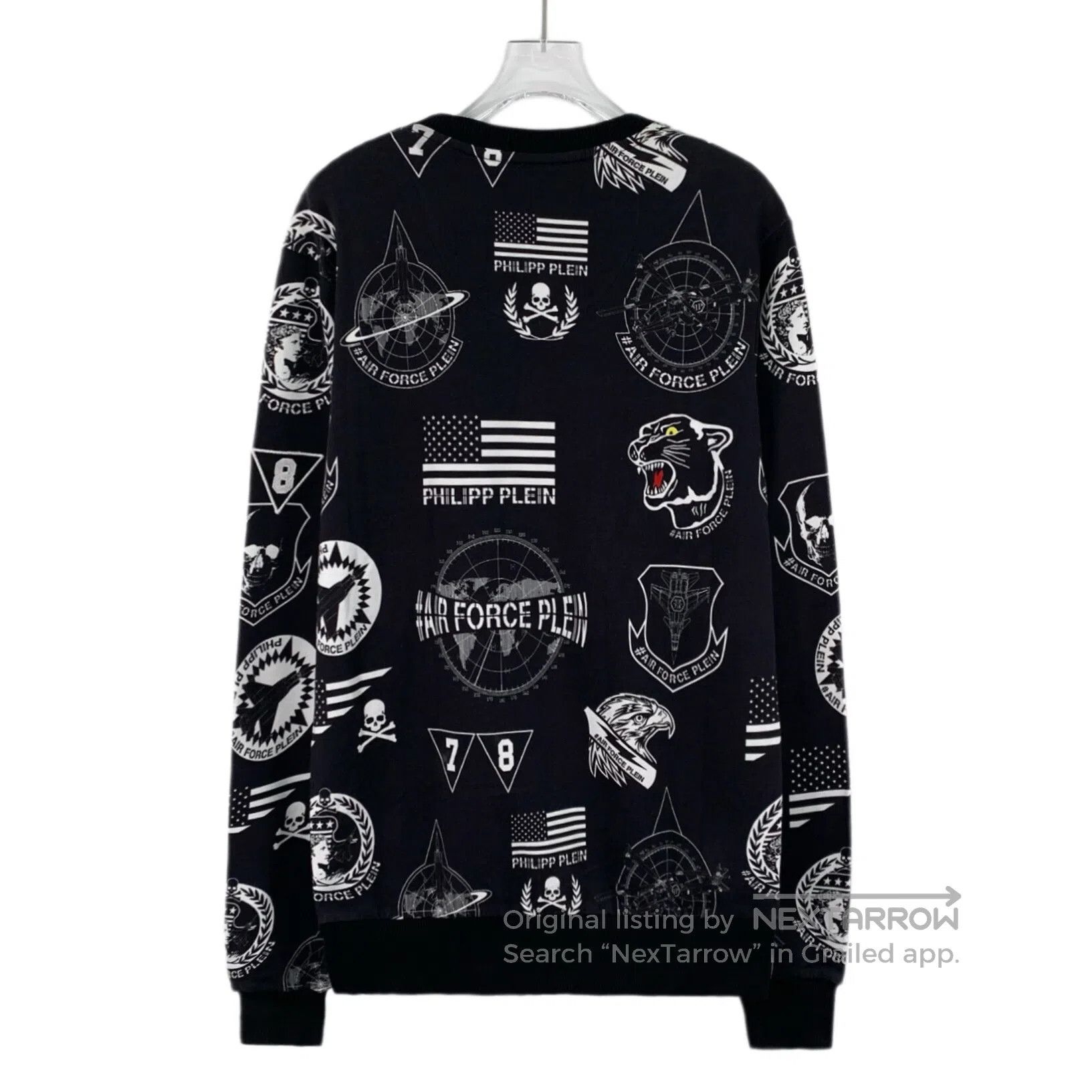 Philipp Plein Philipp Plein Black cotton round neck long-sleeved sweatsh Size US L / EU 52-54 / 3 - 2 Thumbnail