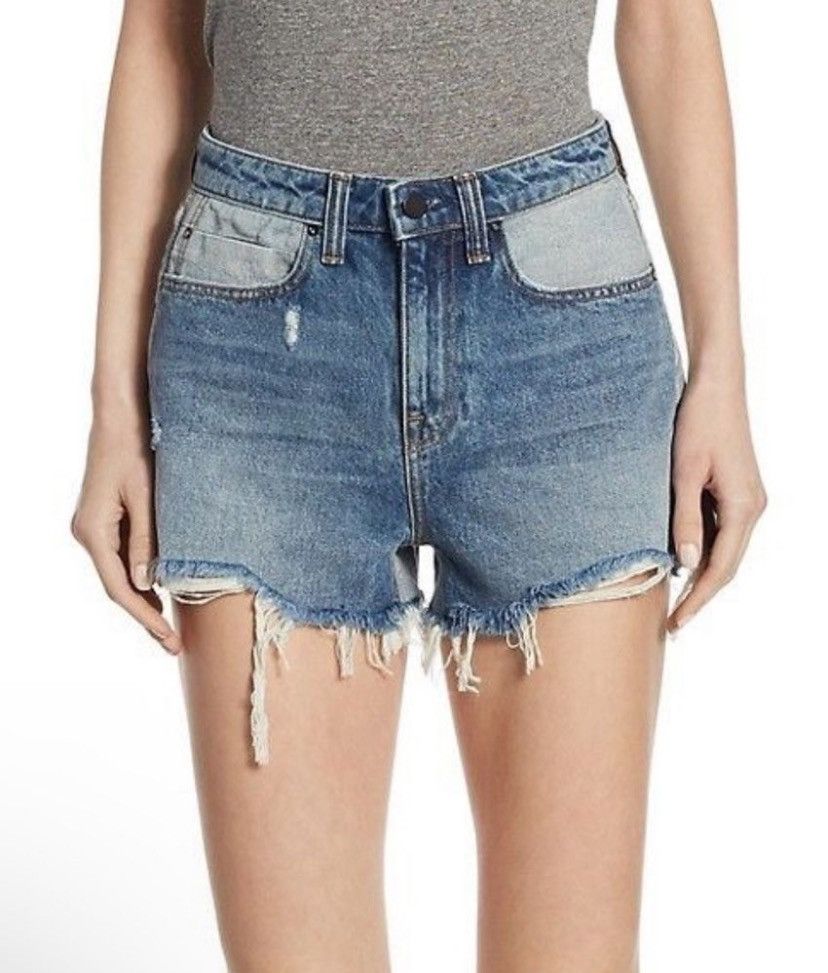 Alexander Wang Alexander Wang Denim Two Tone Shorts Size 25" / US 0 / IT 36 - 1 Thumbnail