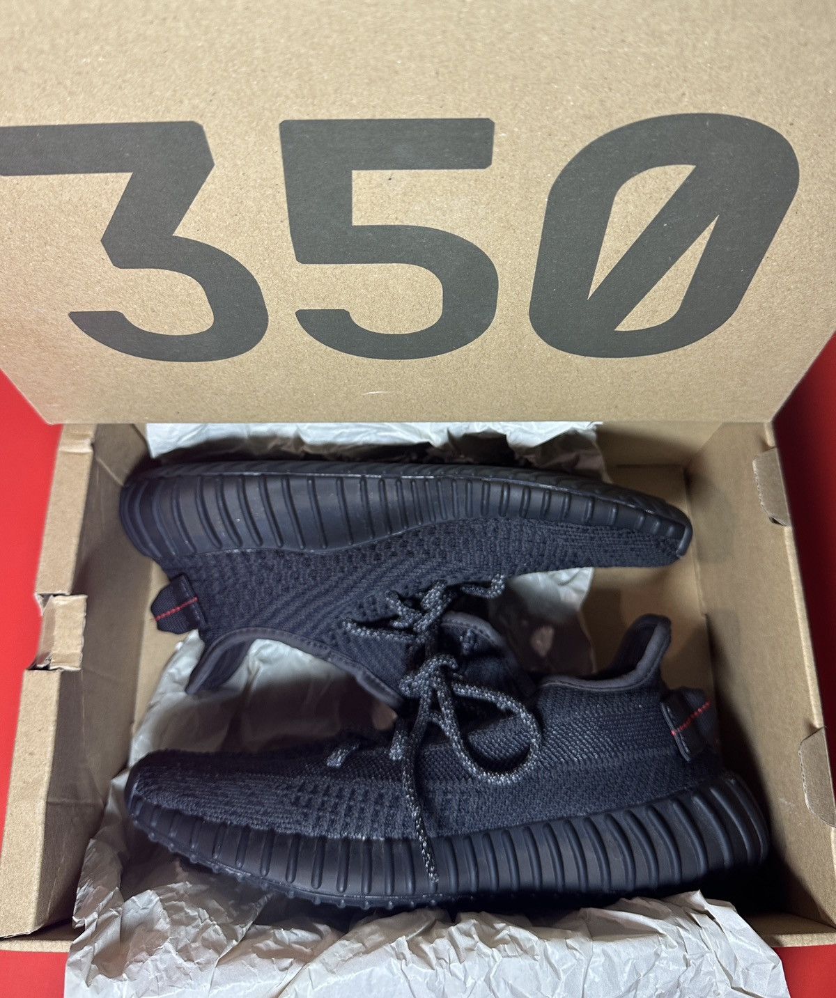 Yeezy Size 5 - Adidas Yeezy Boost 350 V2 Low Black Non-Reflective Size US 5 / EU 37 - 8 Thumbnail