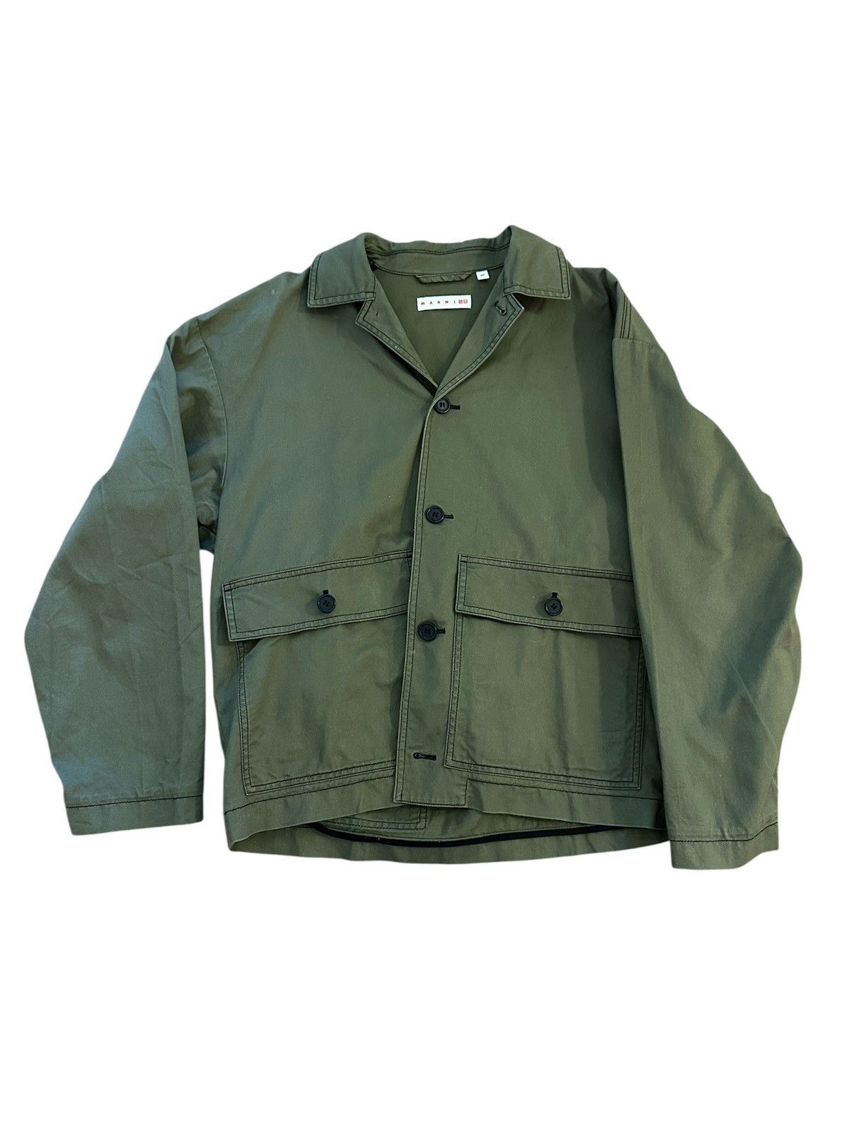 Marni × Uniqlo Marni Olive Utility Canvas Jacket Size US S / EU 44-46 / 1 - 1 Thumbnail