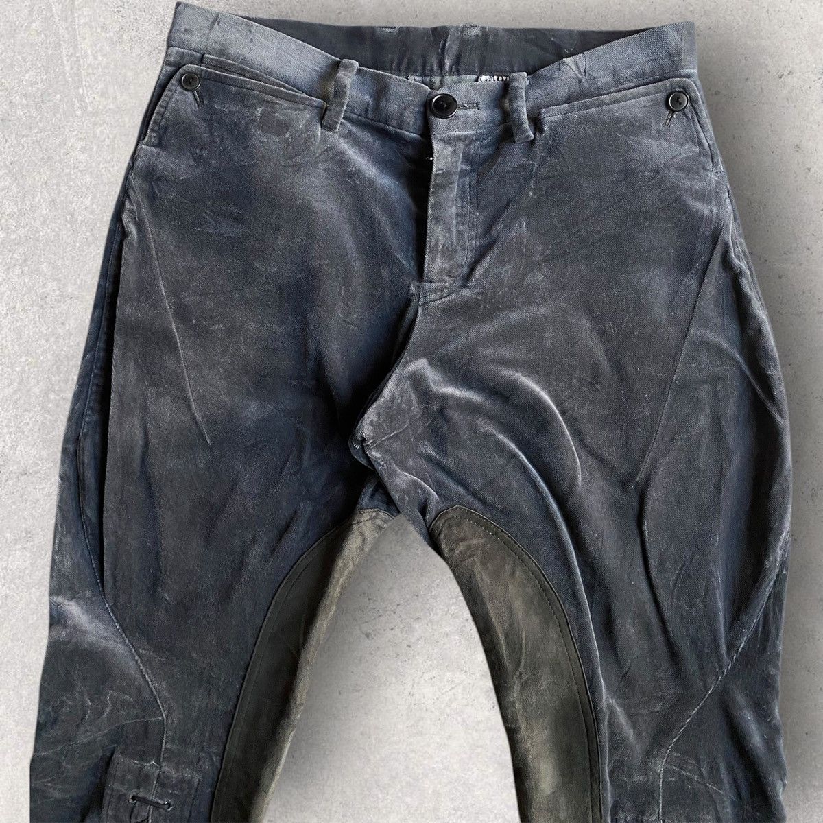 Number (N)ine FW09 Grey Velvet Riding Shorts Size US 30 / EU 46 - 4 Thumbnail