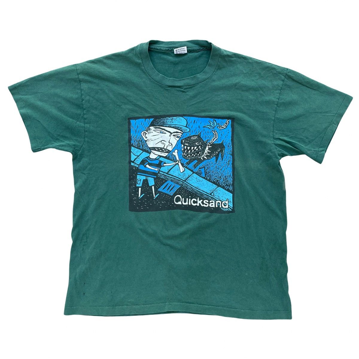 Anvil × Band Tees × Vintage Vintage Quicksand SLIP Shirt 90s Size XL Single Stitch Size US XL / EU 56 / 4 - 1 Thumbnail