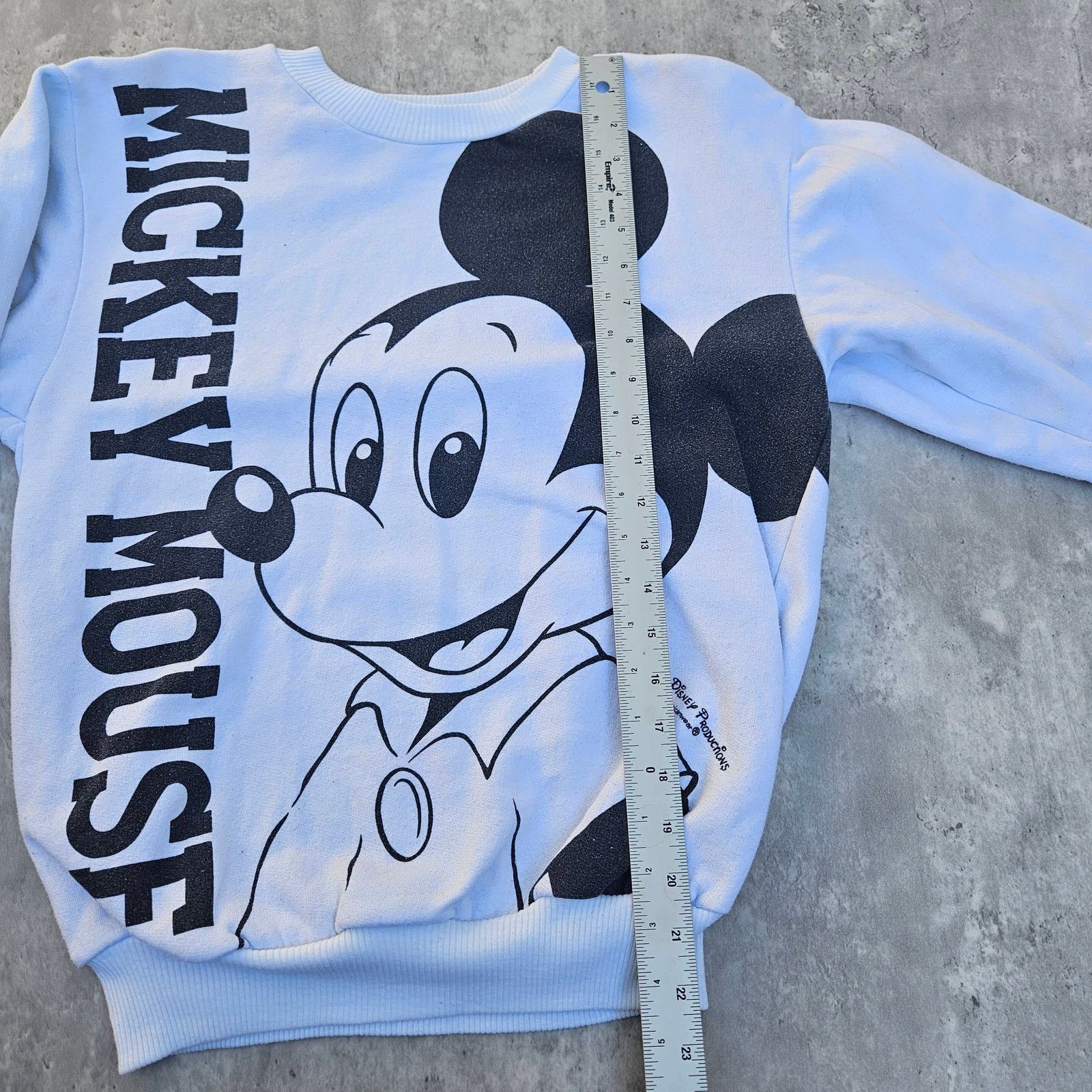 Disney Vintage 90' Mickey Mouse AOP Sweatshirt White Women's Small Size S / US 4 / IT 40 - 6 Thumbnail