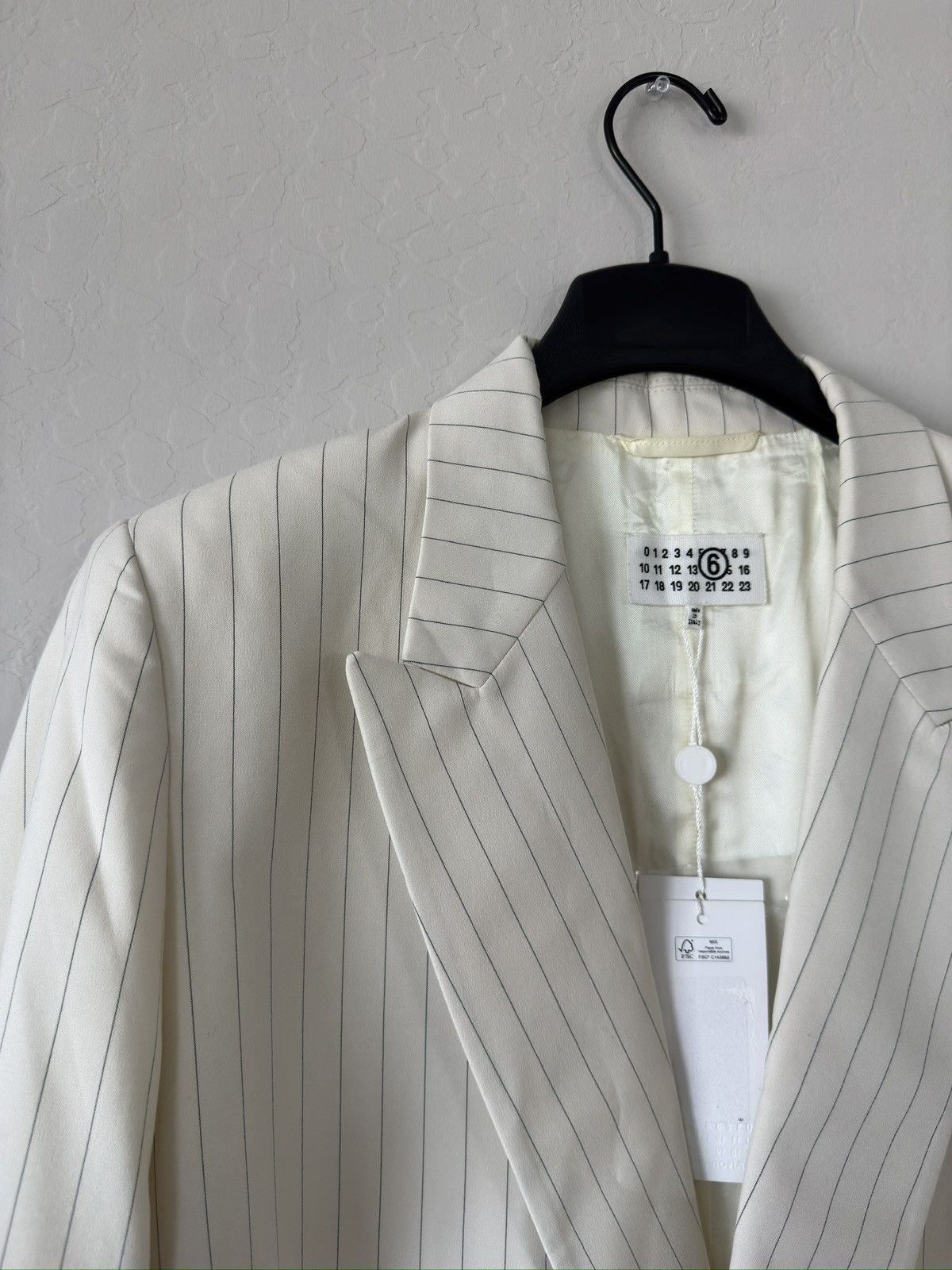 Maison Margiela $1500 Maison Margiela MM6 Pinstripe Long Coat Jacket Size S / US 4 / IT 40 - 2 Thumbnail