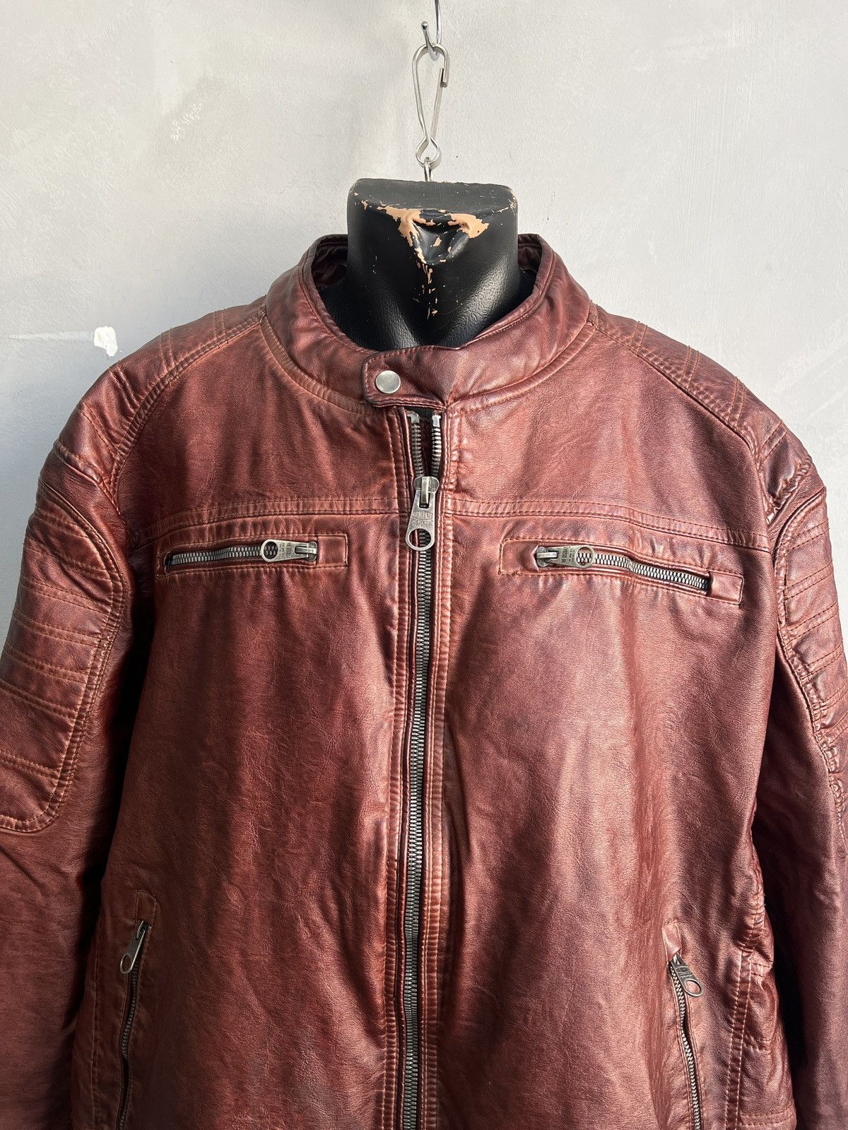 14th Addiction Racing zipper 14th addiction style leather moto jacket y2k Size US XL / EU 56 / 4 - 2 Thumbnail
