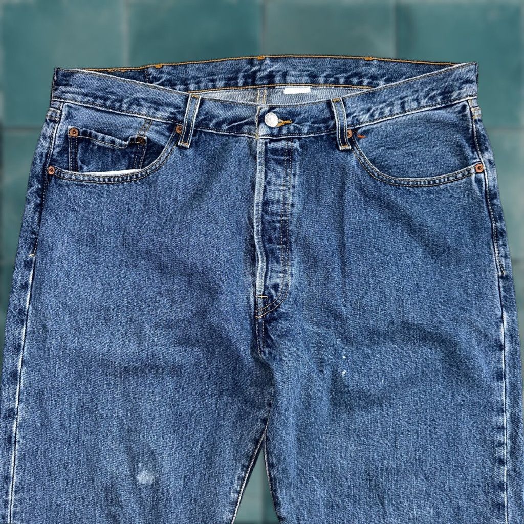 Levi's VINTAGE Levi's 501 Jeans 501 Straight Leg Blue Denim 38x34 Regular Men 90s Size US 38 / EU 54 - 1 Thumbnail
