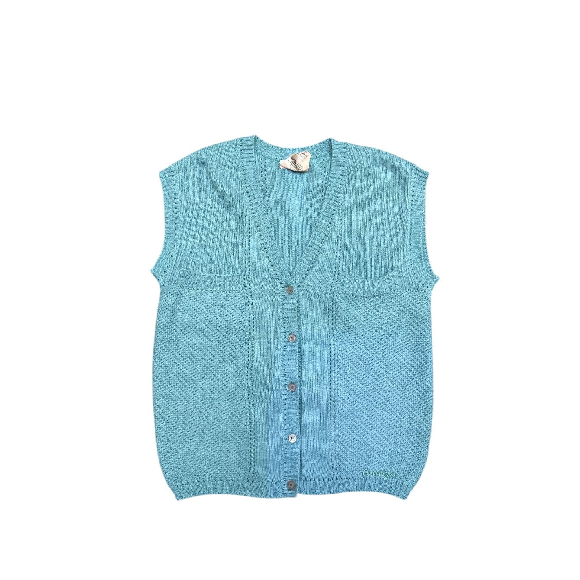 Courreges 1970s Turquoise Knit Size S / US 4 / IT 40 - 1 Thumbnail