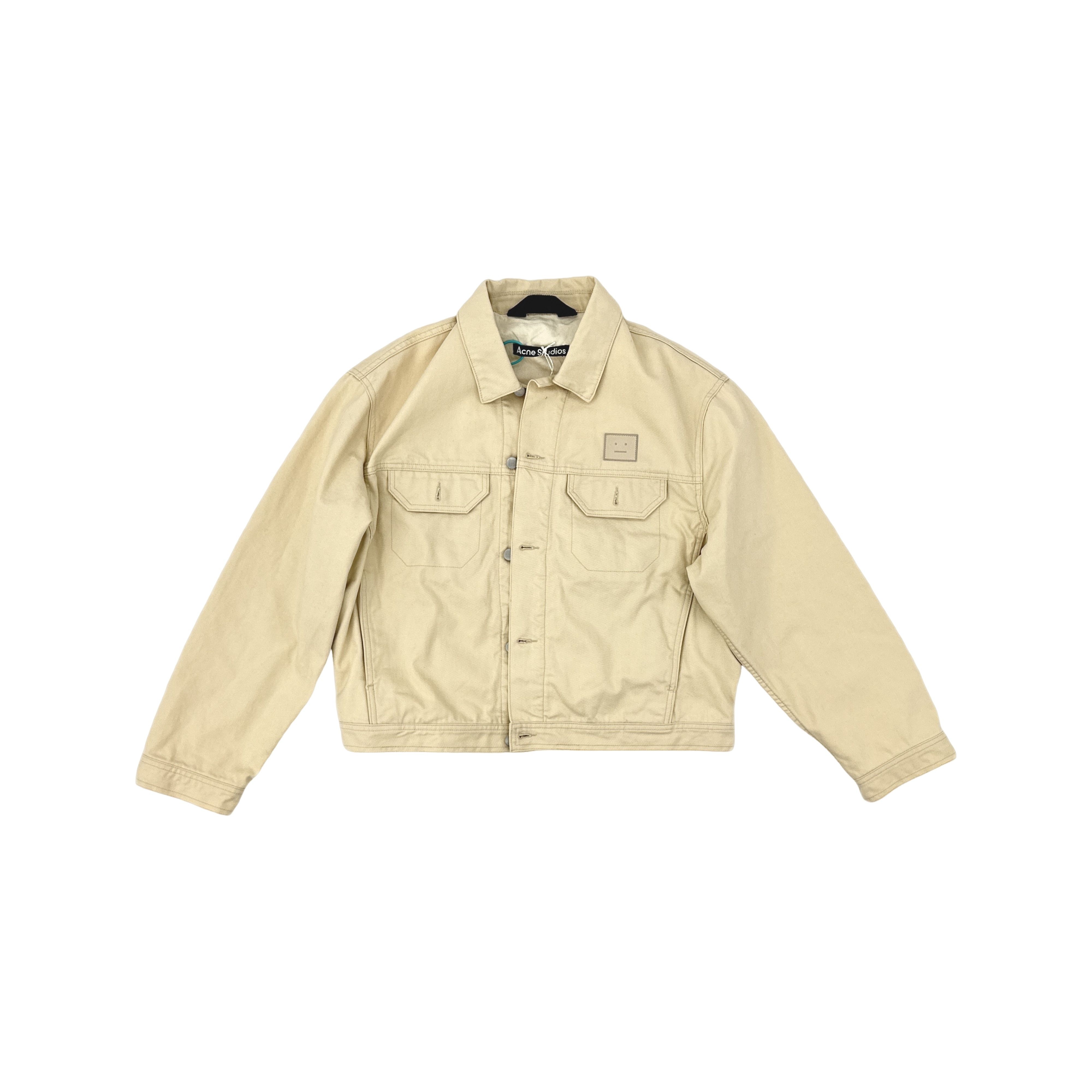 Acne Studios Acne Studios Oatmeal Face Patch Work Jacket Size M Size US M / EU 48-50 / 2 - 1 Thumbnail