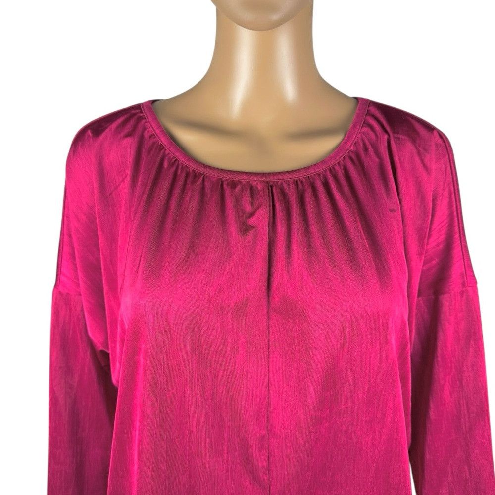 Chicos New Chico's Tukana Raspberry Evening Shine 3/4 Sleeves Top Size L / US 10 / IT 46 - 2 Thumbnail