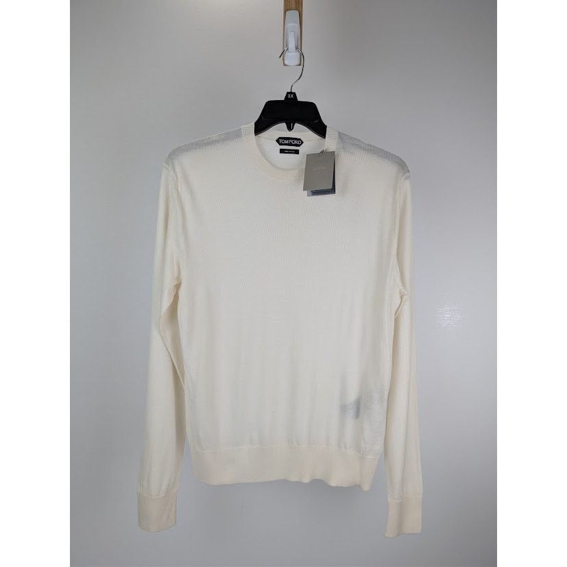 Tom Ford o1rshd1 Knitwear Sweatshirt in Beige Size US L / EU 52-54 / 3 - 8 Thumbnail