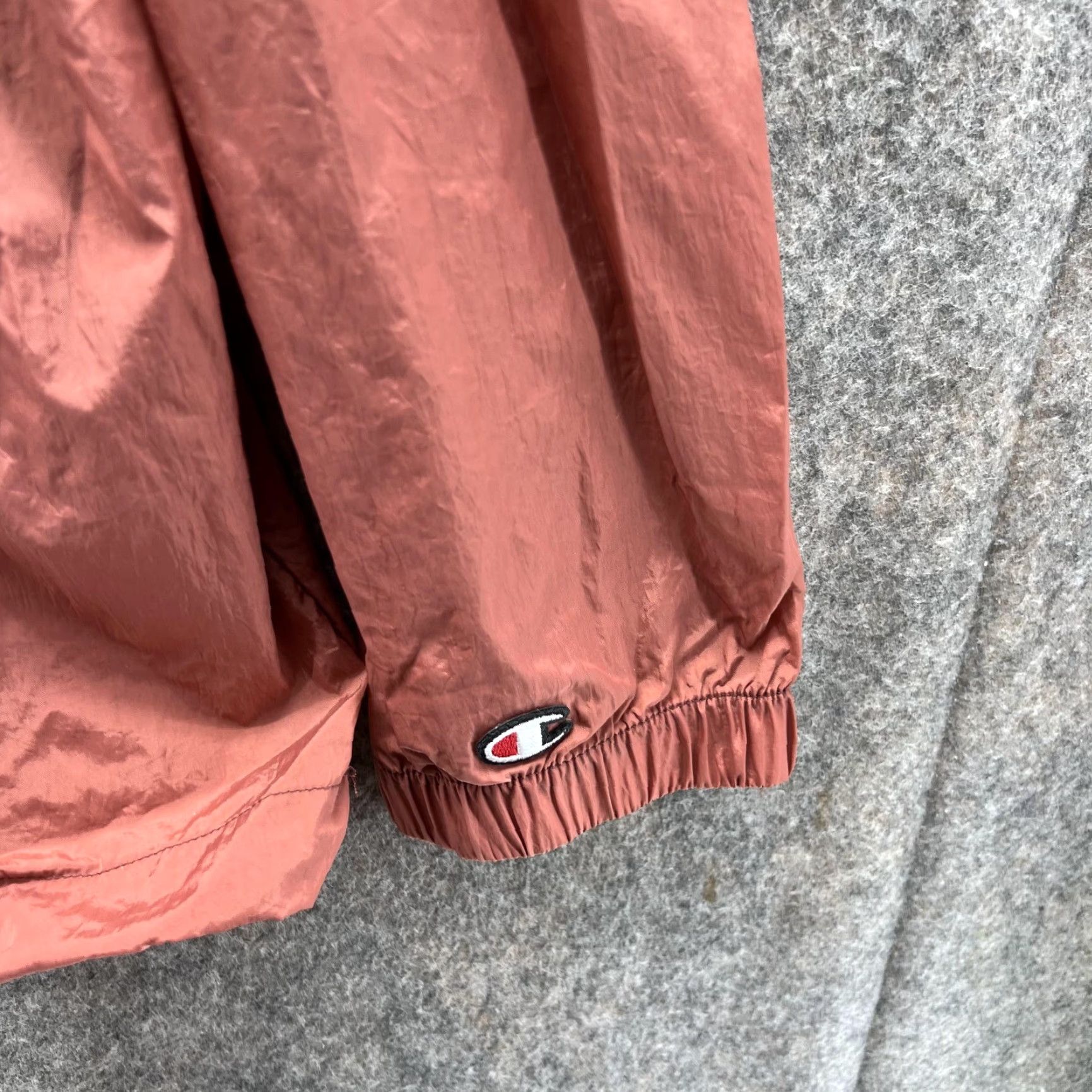 Champion VINTAGE Champion Jacket Anorak Hooded Windbreaker Sweatshirt 1/4 Zip Brown Large Men Size US L / EU 52-54 / 3 - 5 Thumbnail