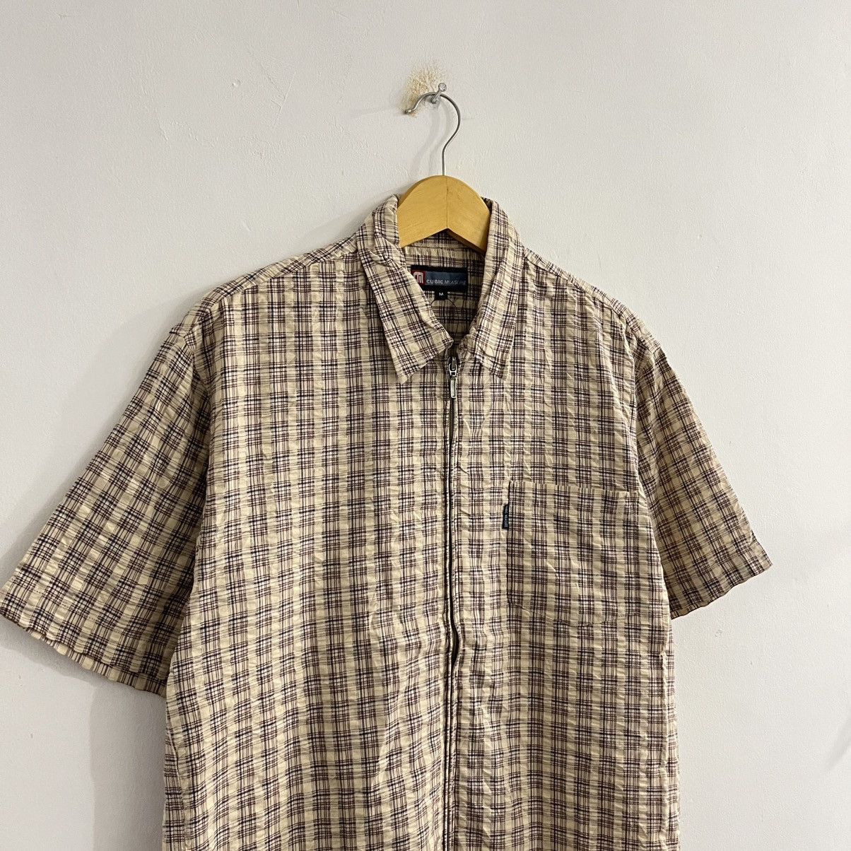 Japanese Brand Cubic Measure Plaid Zip Shirt - Jun25 Size US M / EU 48-50 / 2 - 3 Thumbnail