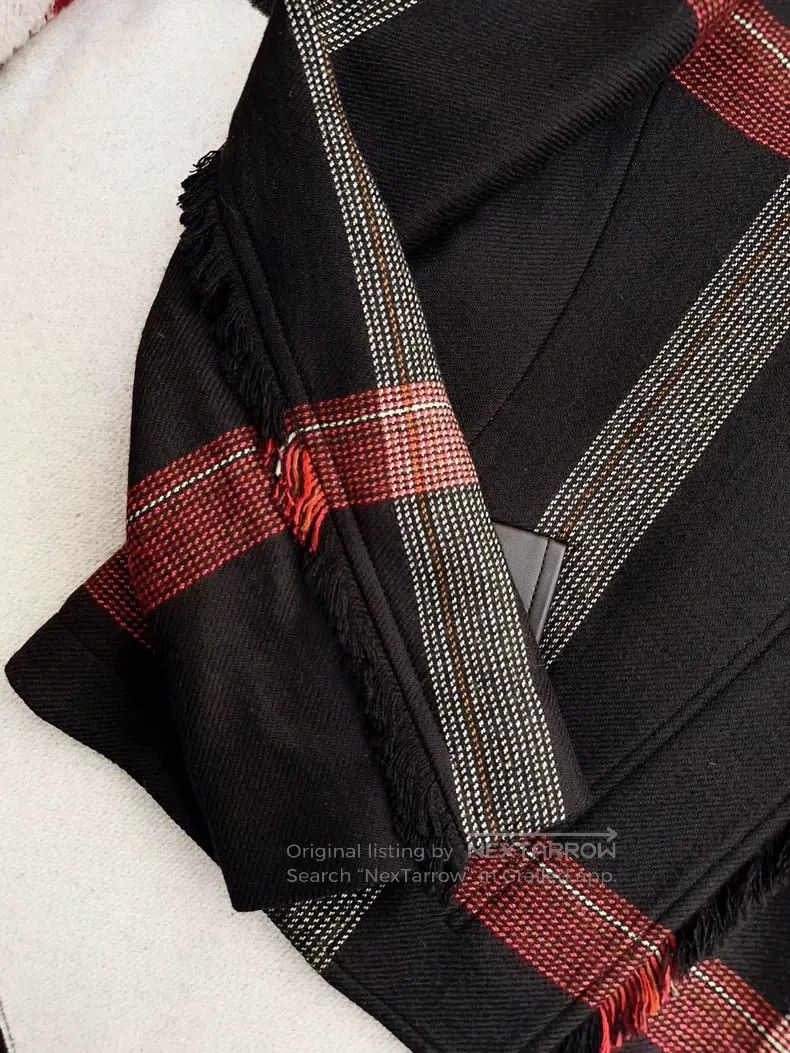 Hermes Hermes Plaid Jacket Stand Collar Knight Jacket Wool Coat Size XS / US 0-2 / IT 36-38 - 4 Thumbnail