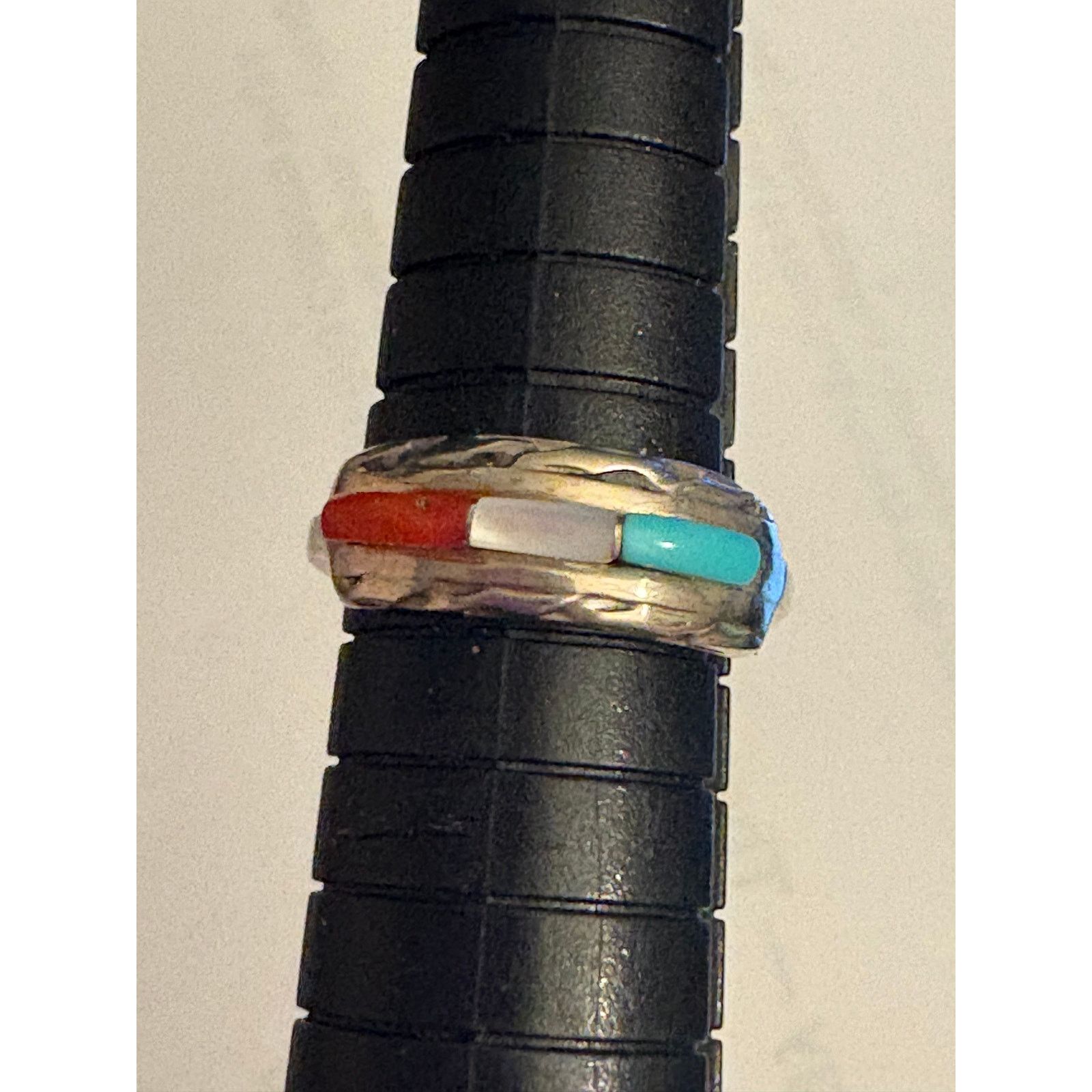 Other VTG Zuni Signed Gus & Lorie Panteah Sterling Ring Sz 5.25" Size ONE SIZE - 14 Thumbnail