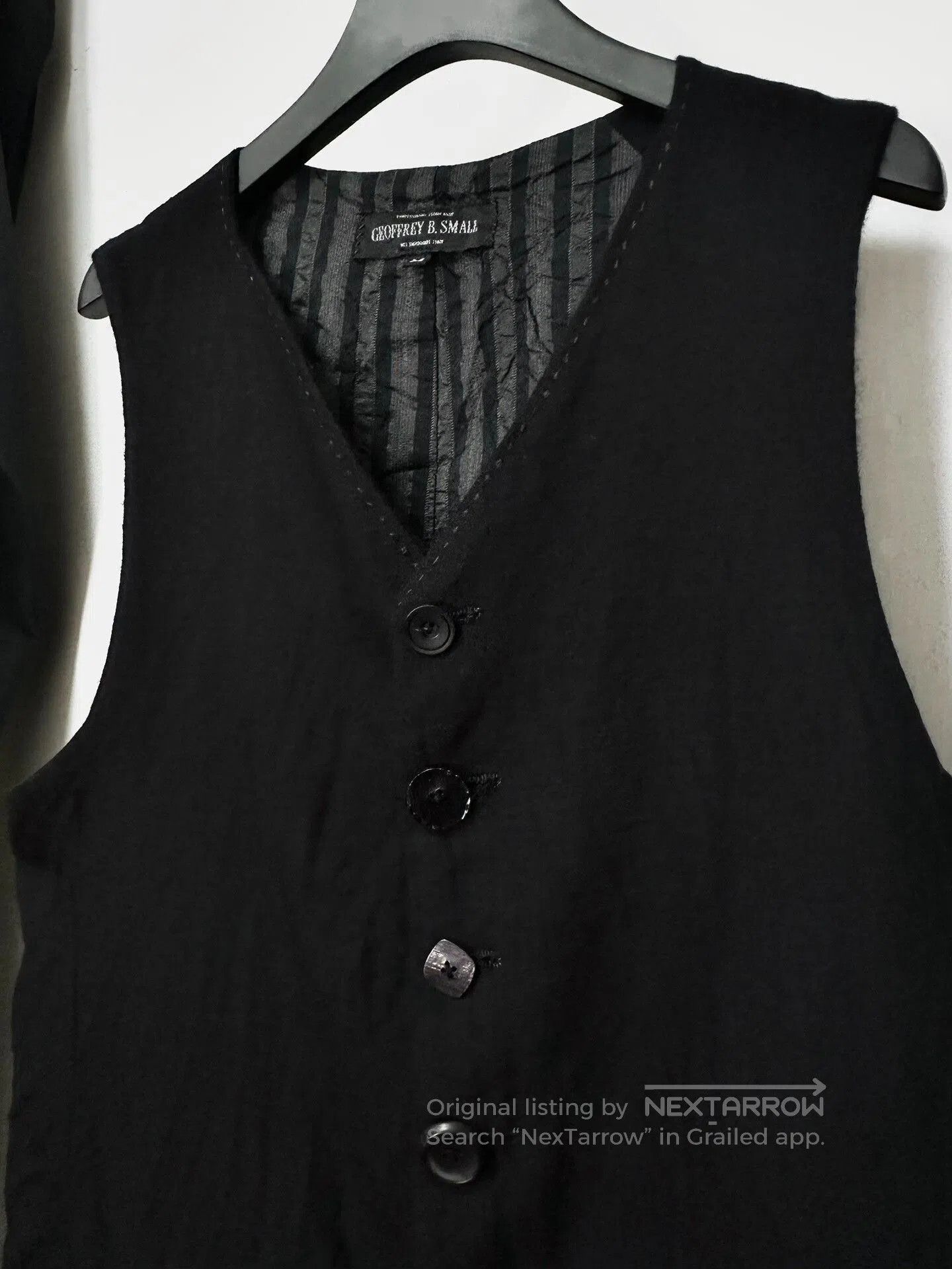 Geoffrey B. Small black cashmere checkered vest by geoffrey b. Size US S / EU 44-46 / 1 - 4 Thumbnail