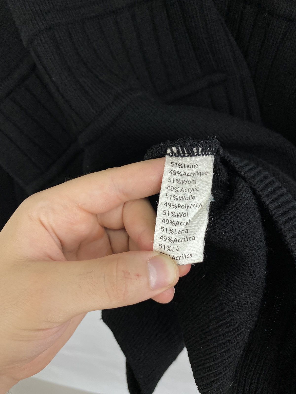 Lacoste 🇫🇷 Vintage 90s Lacoste Wool Asymmetrical Sweater made France Size US XL / EU 56 / 4 - 7 Thumbnail