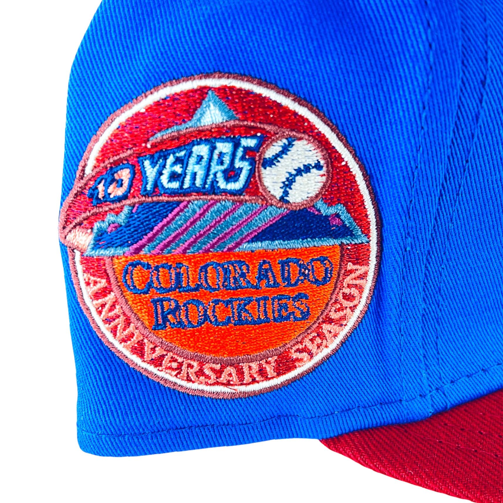 New Era New Era Rockies 59Fifty 10 Year Anniversary Patch Mens Size 7 1/2 Cap Blue Hat Baseball Cap Size ONE SIZE - 4 Thumbnail