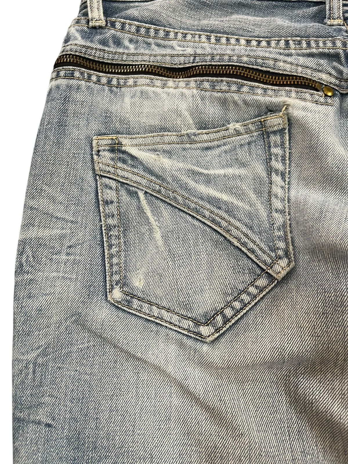 Le Grande Bleu (L.G.B.) × Michel Klein Vintage Michel Klein Flare Grunge Denim Size US 31 - 9 Thumbnail