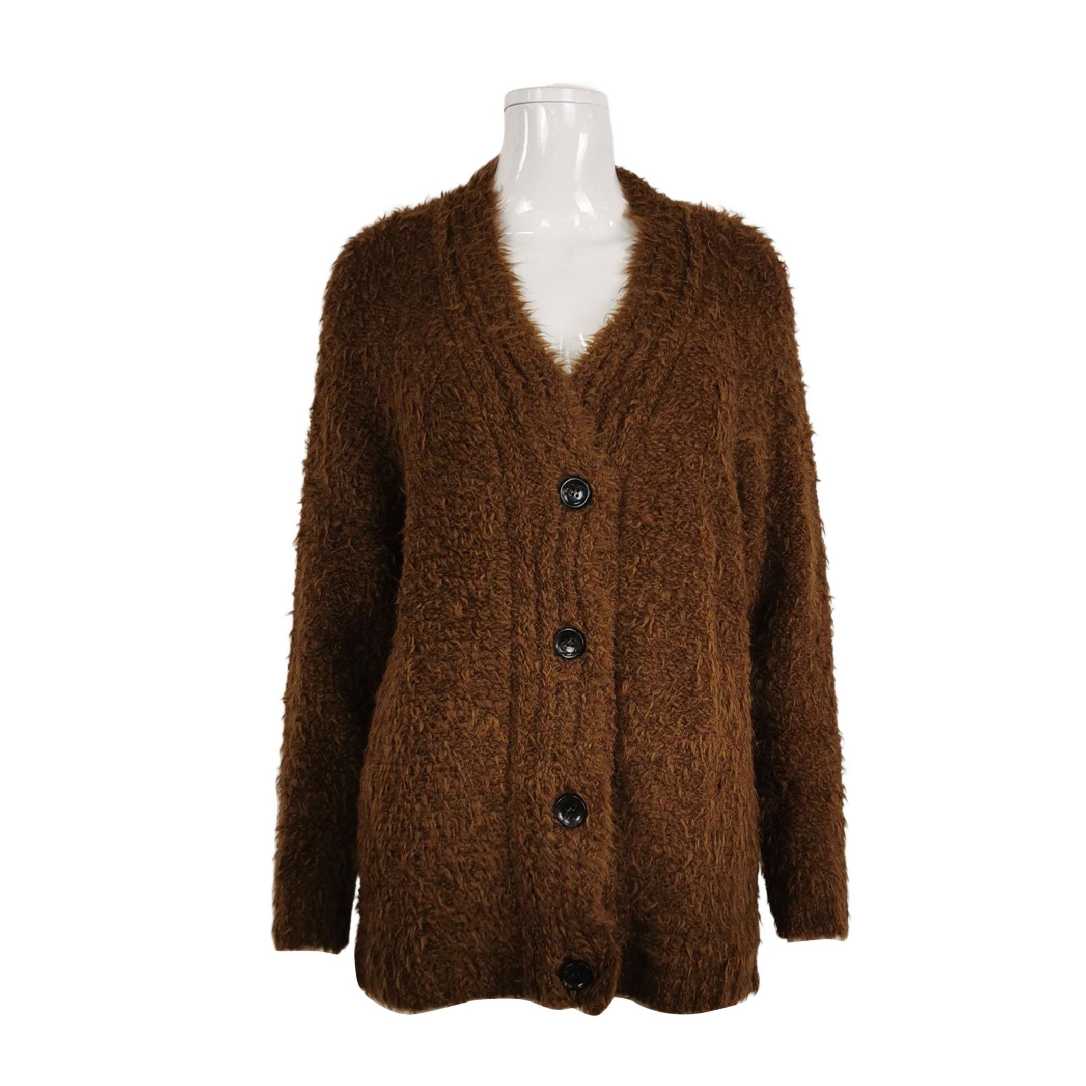 Weekend Max Mara Weekend Max Mara Wool V-Neck Buttoned Coat M Size M / US 6-8 / IT 42-44 - 1 Thumbnail