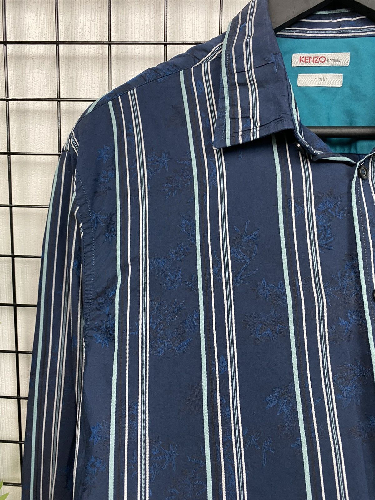 Kenzo Kenzo striped floral shirt blue Size 42/16 L Size US L / EU 52-54 / 3 - 11 Thumbnail