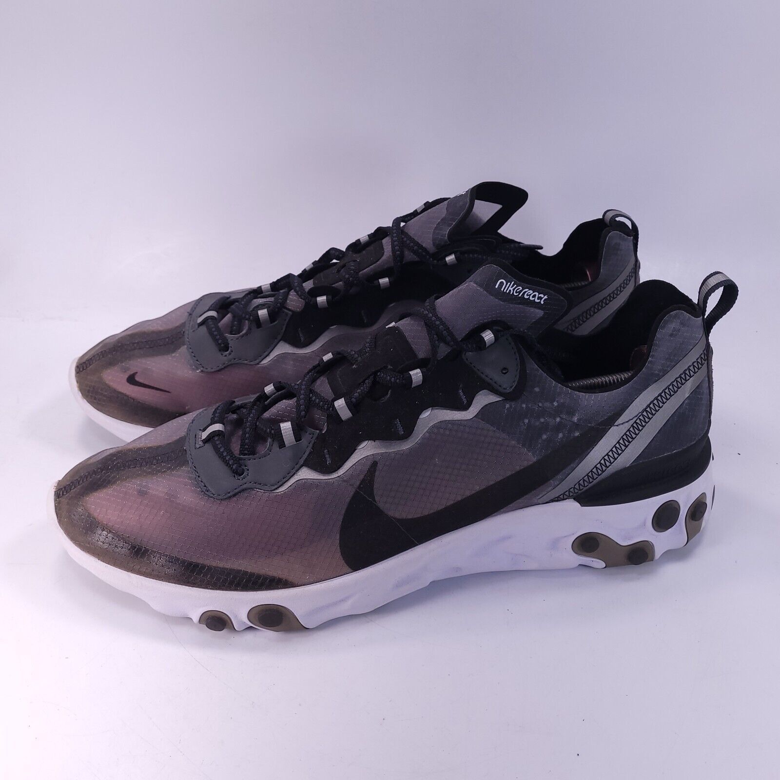 Nike React Element 87 Shoe Mens Size 15 AQ1090-001 Black