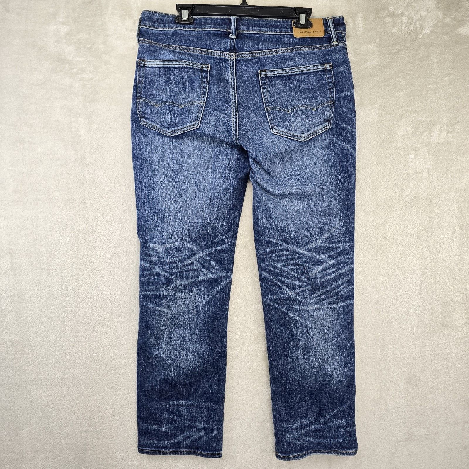 American Eagle Outfitters American Eagle Original Straight Jeans 33x30 (Fits 36x28) Size US 36 / EU 52 - 7 Thumbnail