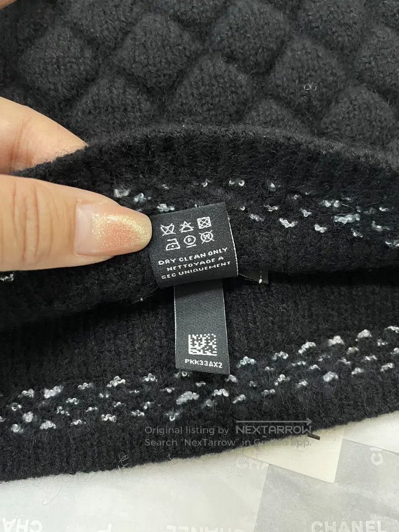 Chanel Chanel 26C new black cashmere knitted cold hat Size ONE SIZE - 5 Thumbnail