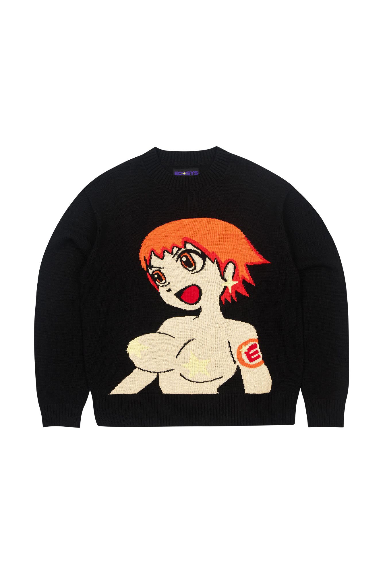 image of Ecosys Girl Knitted Sweater Black, Men's (Size XL)