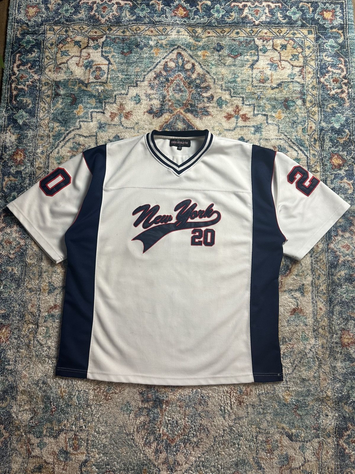 Vintage Vintage Y2K Exco New York Pullover Baseball Jersey Size XL Size US XL / EU 56 / 4 - 1 Thumbnail