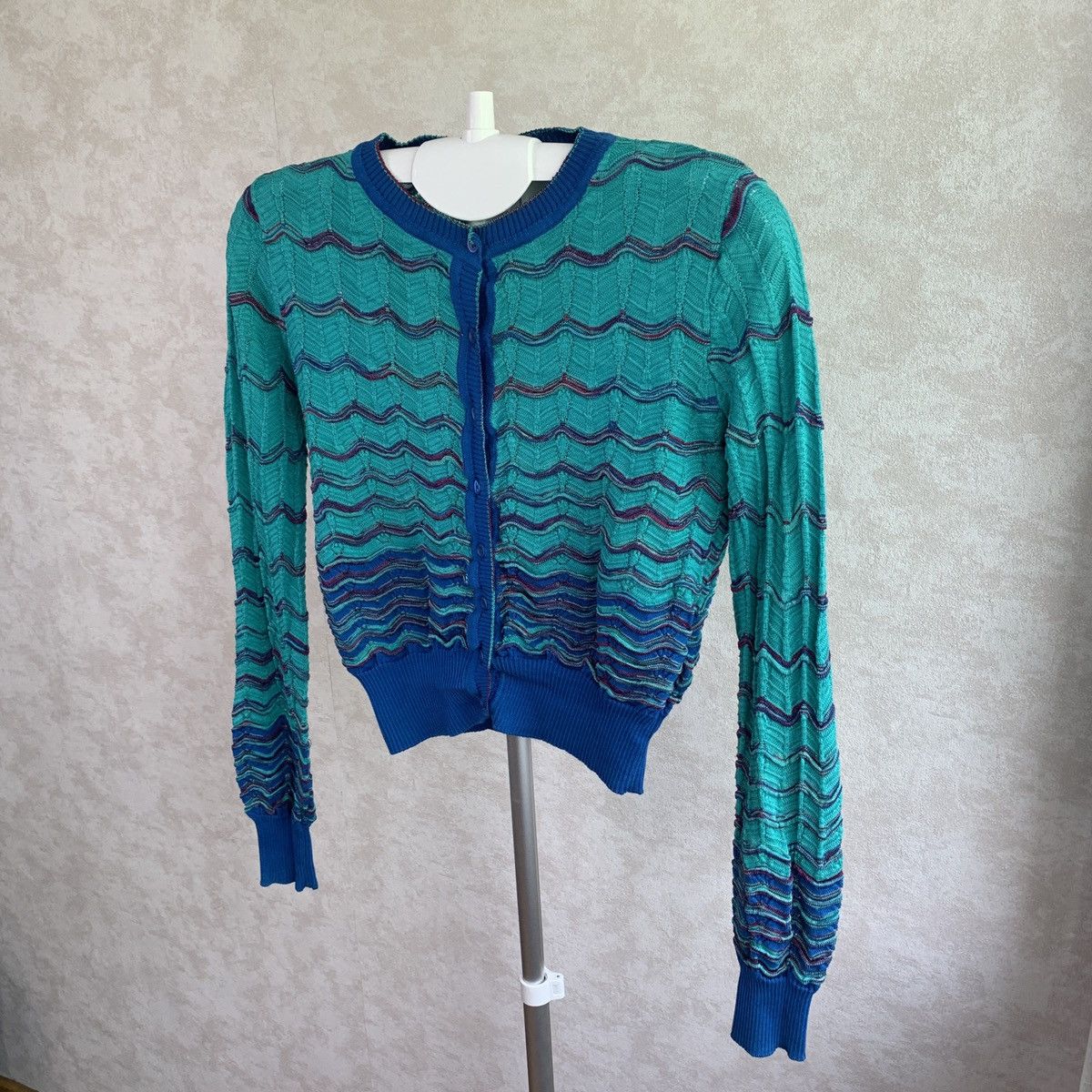 Missoni × Vintage Vintage Cardigan Missoni Knit Size M / US 6-8 / IT 42-44 - 2 Thumbnail