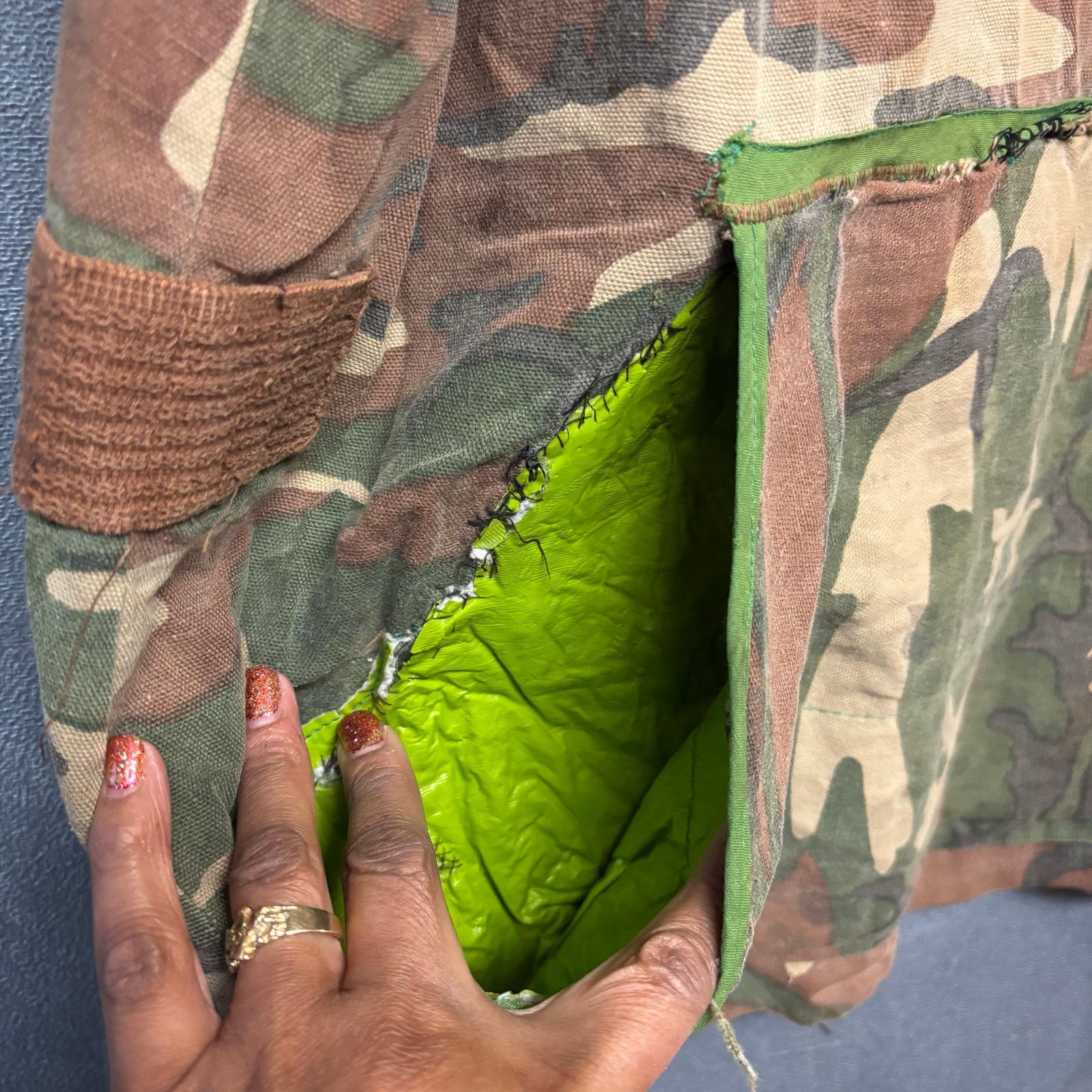 Handmade Handmade Camo Utility Vest Distressed Military Tactical Styl Size US M / EU 48-50 / 2 - 13 Thumbnail