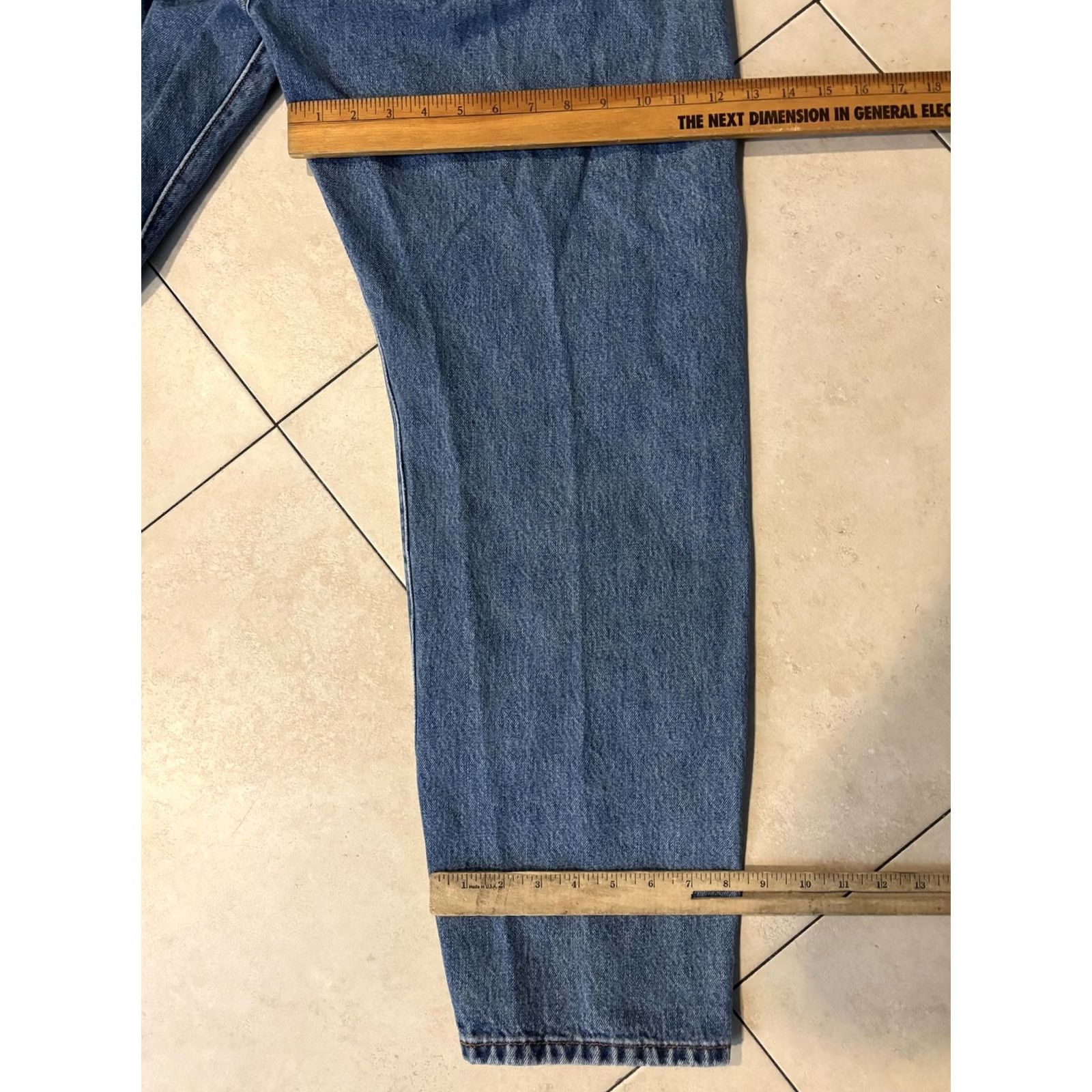 Levi's Levi's 501 Jeans Mens 40x30 Blue Button Fly Straight Leg Denim Made Colombia Size US 40 / EU 56 - 8 Thumbnail