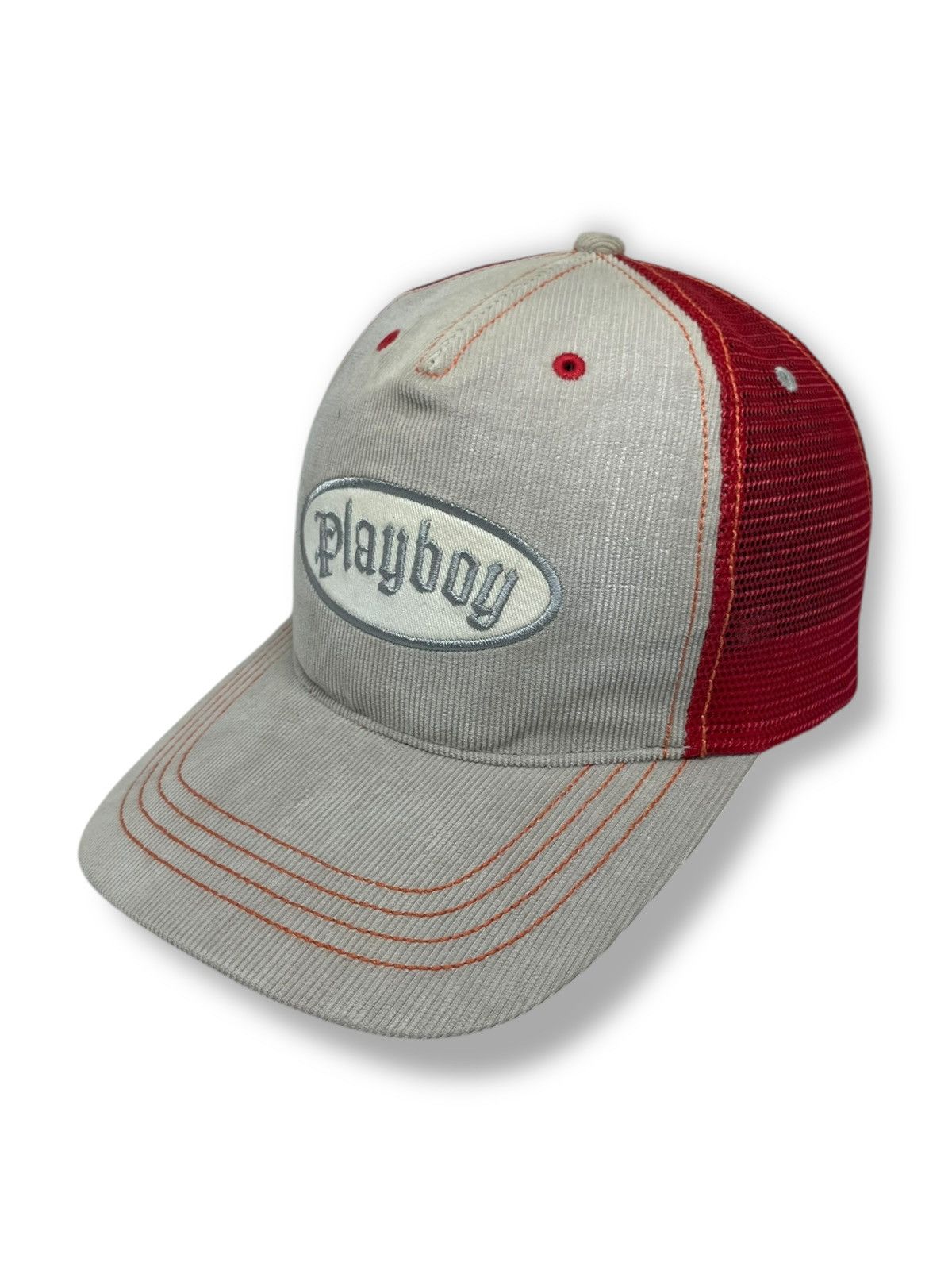Playboy × Vintage Vintage Playboy Corduroy Trucker Cap Size ONE SIZE - 1 Thumbnail