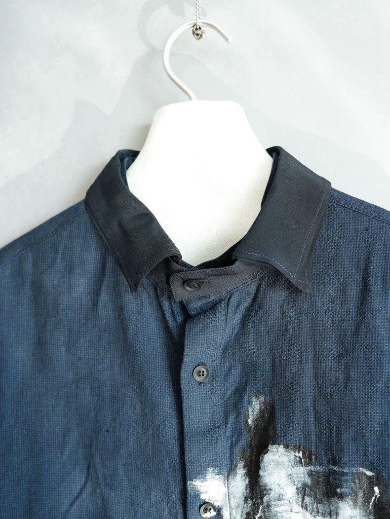 Yohji Yamamoto Yohji Yamamoto23SS Painted Collar Removal Shirt 2503-Nextar Size US L / EU 52-54 / 3 - 4 Thumbnail